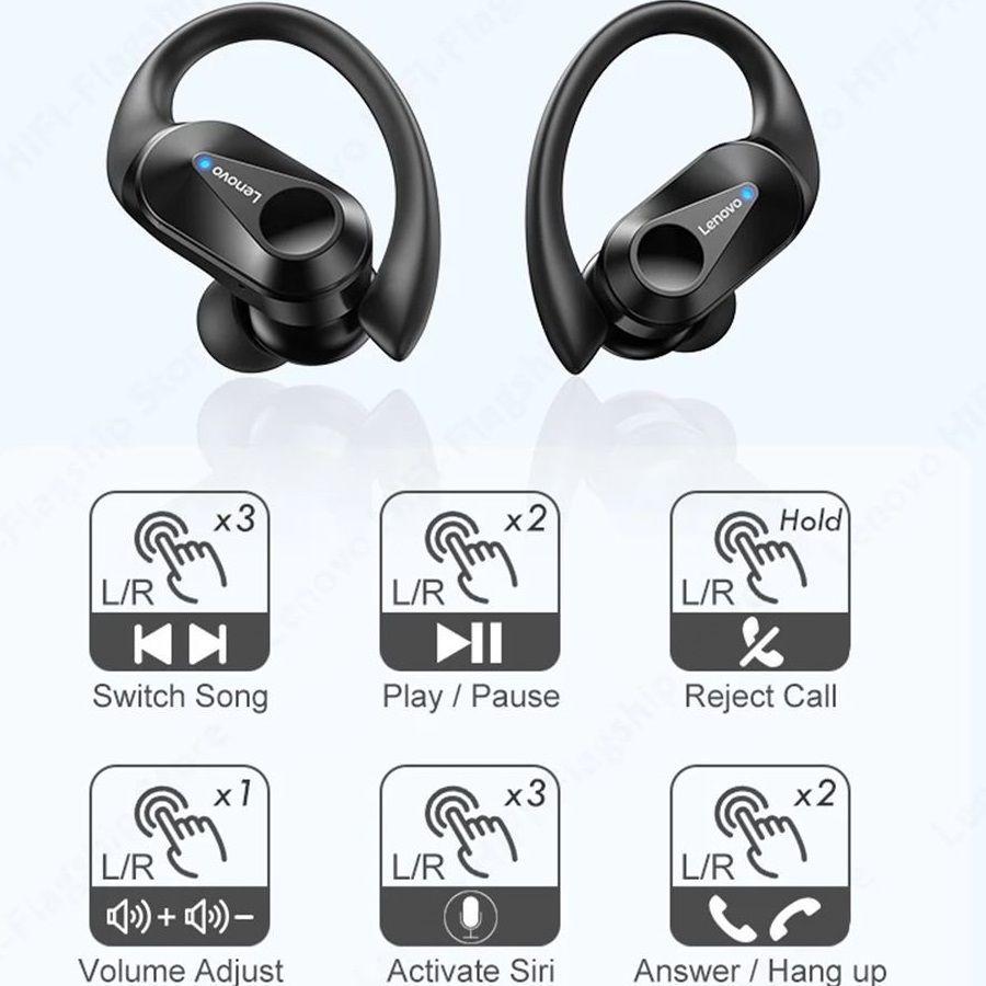 Audífonos Bluetooth Lenovo Lp75 Negro-3
