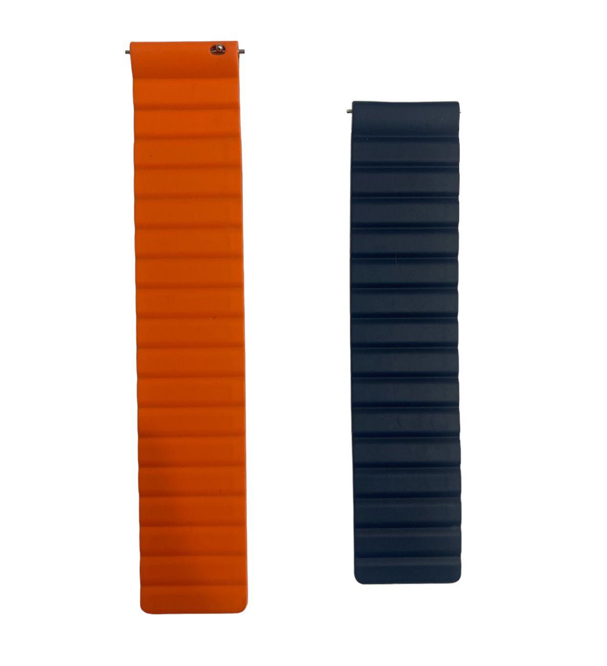 CORREA MAGNÉTICA REVERSIBLE SMARTWATCH 22MM NARANJA/AZUL-0
