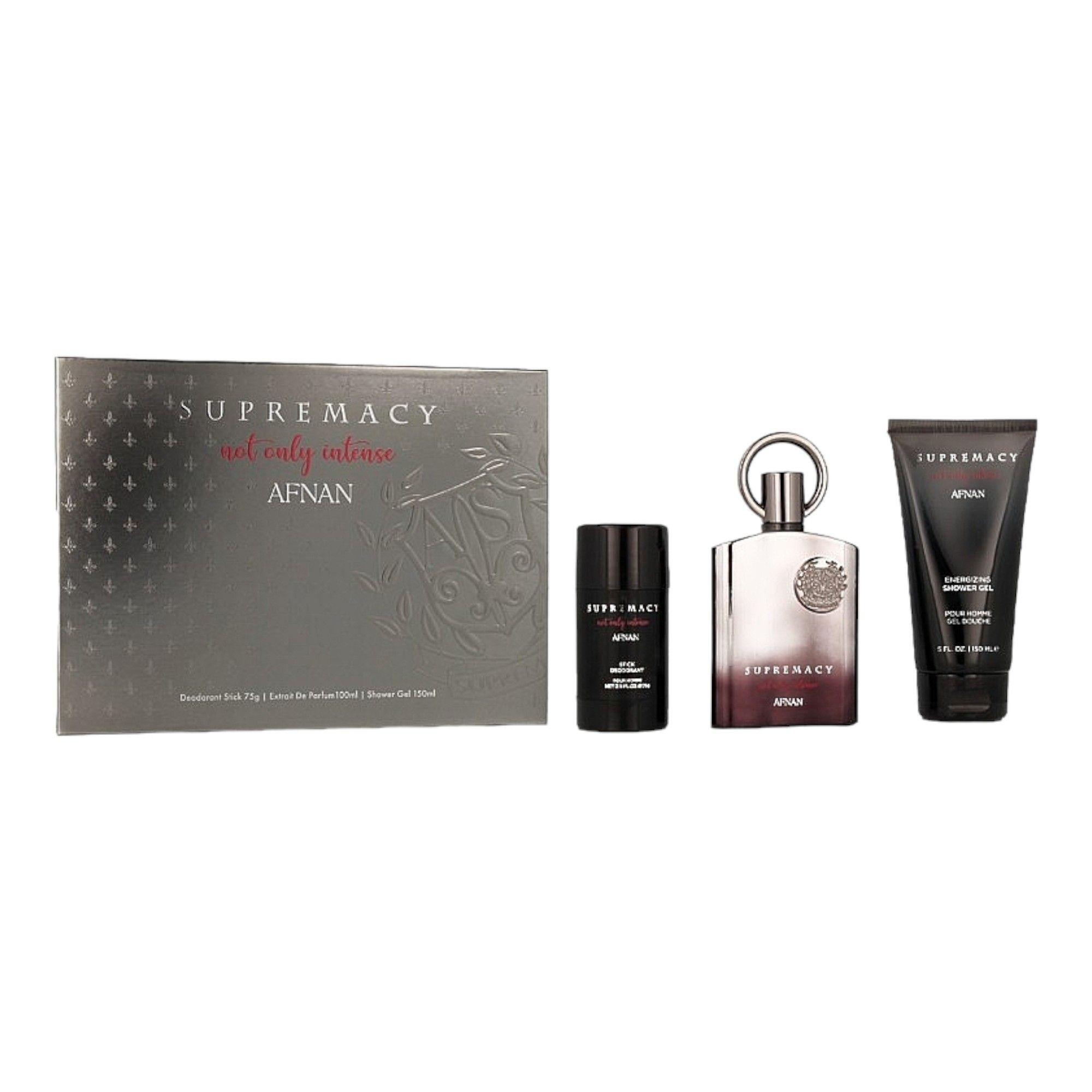 AFNAN SUPREMACY NOT ONLY INTENSE EXTRAIT PARFUM SET 100ML + DEO + SG-1