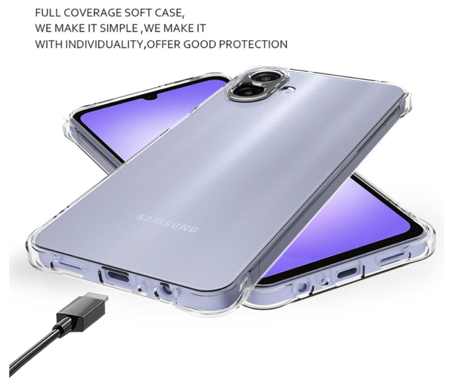 Carcasa Para Samsung A07 Transparente Reforzada-2