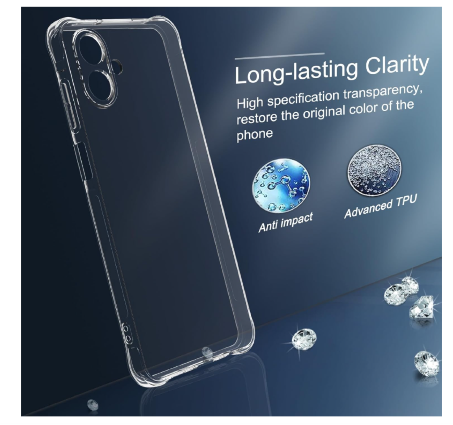 Carcasa Para Samsung A07 Transparente Reforzada-3