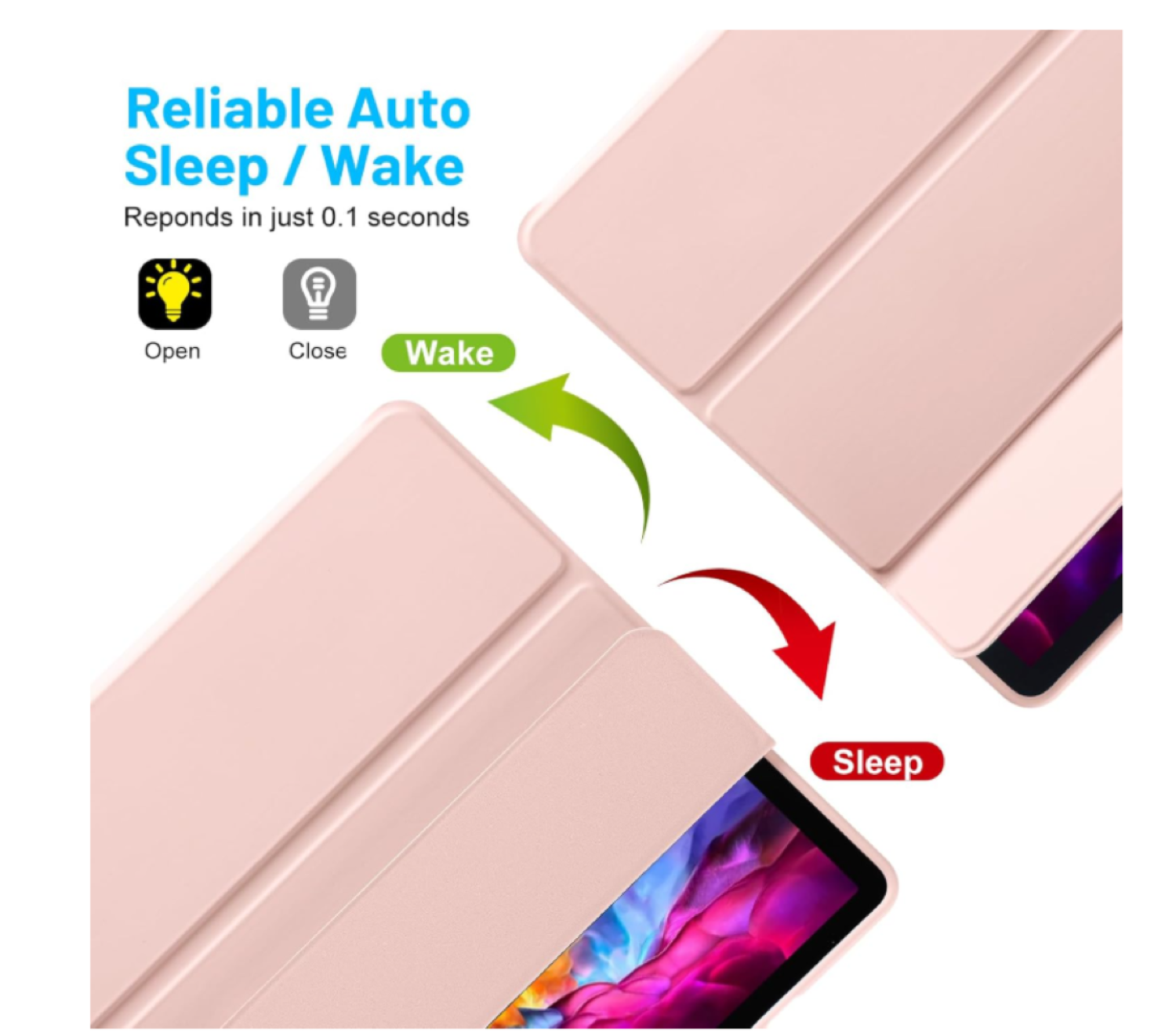 Funda Con Ranura Smartcover Para Tablet Samsung A11+ Rosa-2