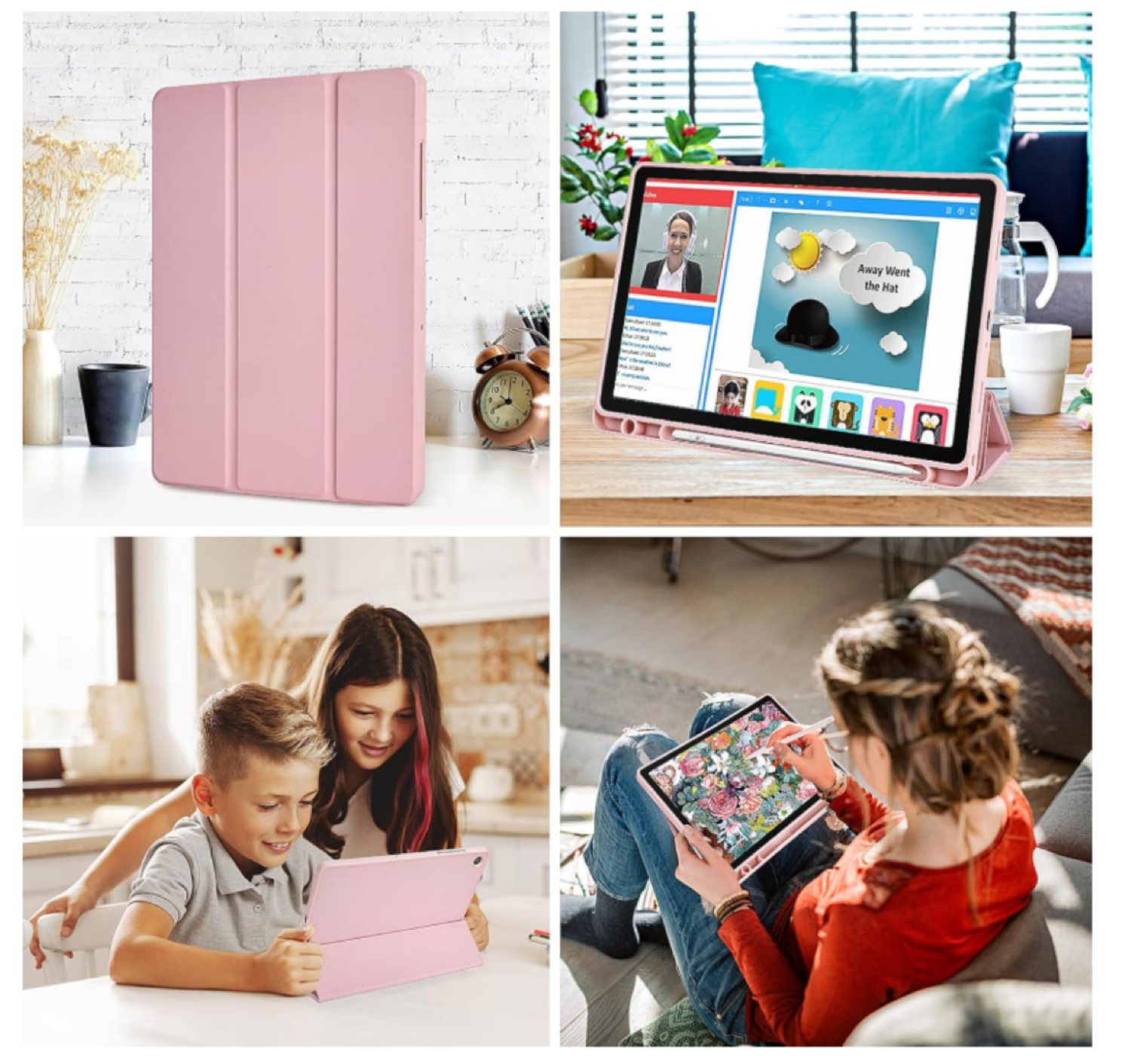 Funda Con Ranura Smartcover Para Tablet Samsung A11+ Rosa-5