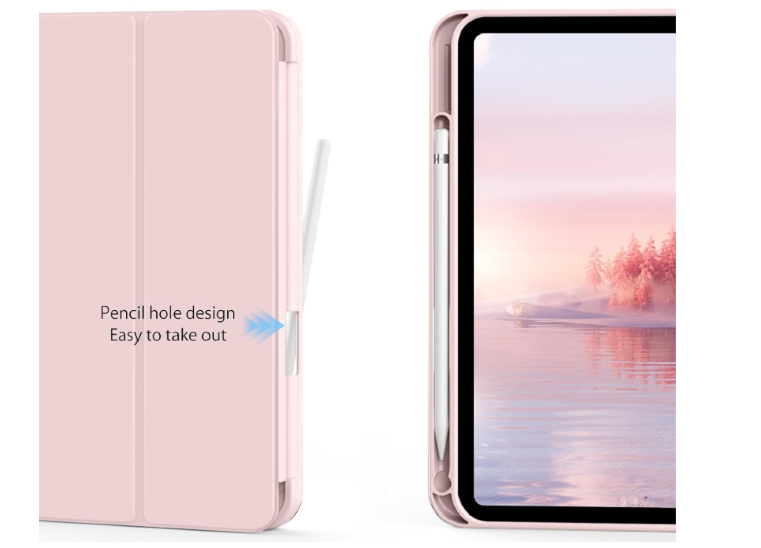 Carcasa Smart Cover Ranura Para iPad 10ma 10.9 Rosado-2