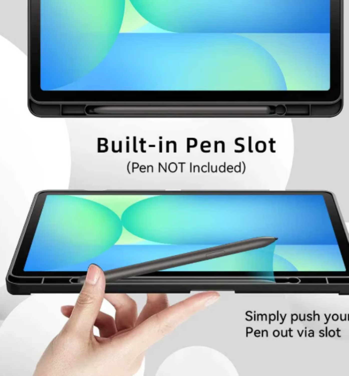 Funda Con Ranura Smartcover Para Tablet Samsung A11+ Plus Negro-3