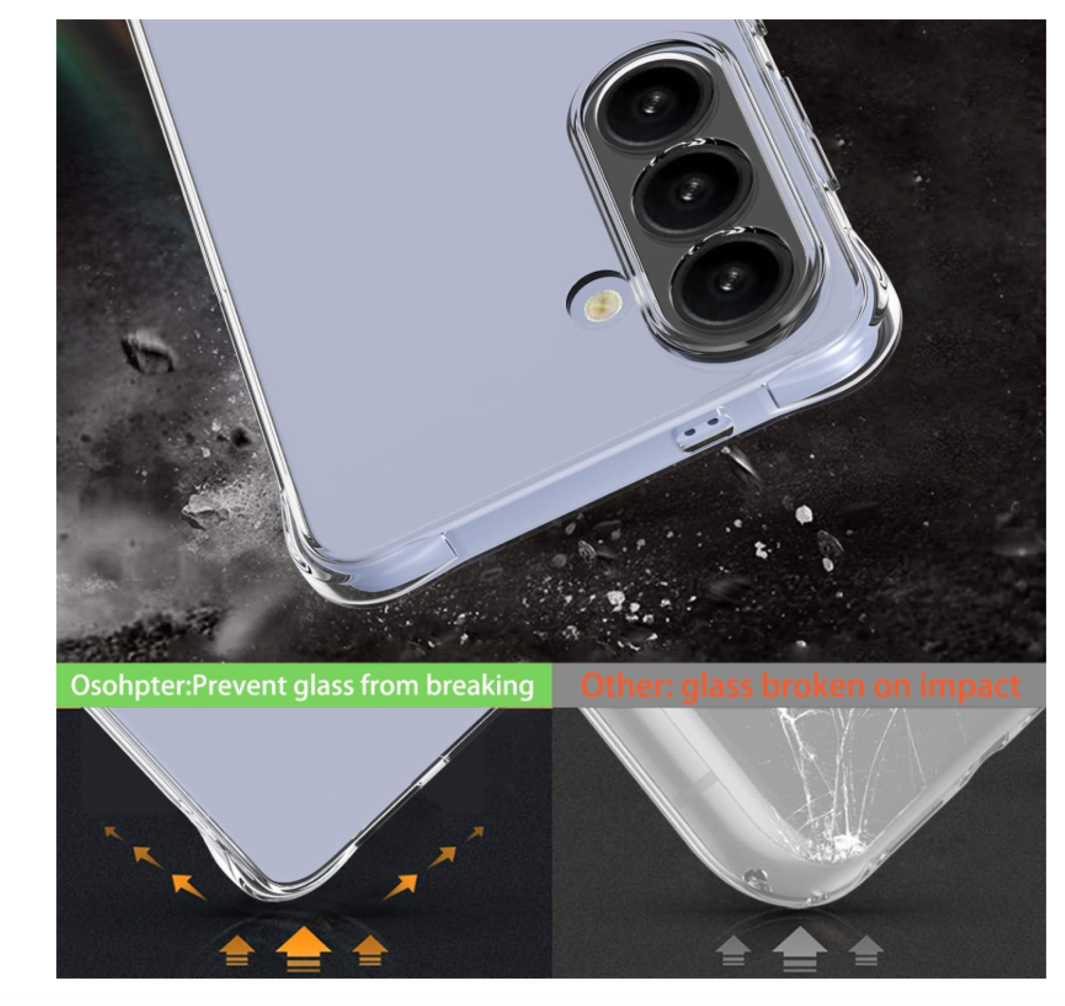 Carcasa Para Samsung S26 Transparente Reforzada-3