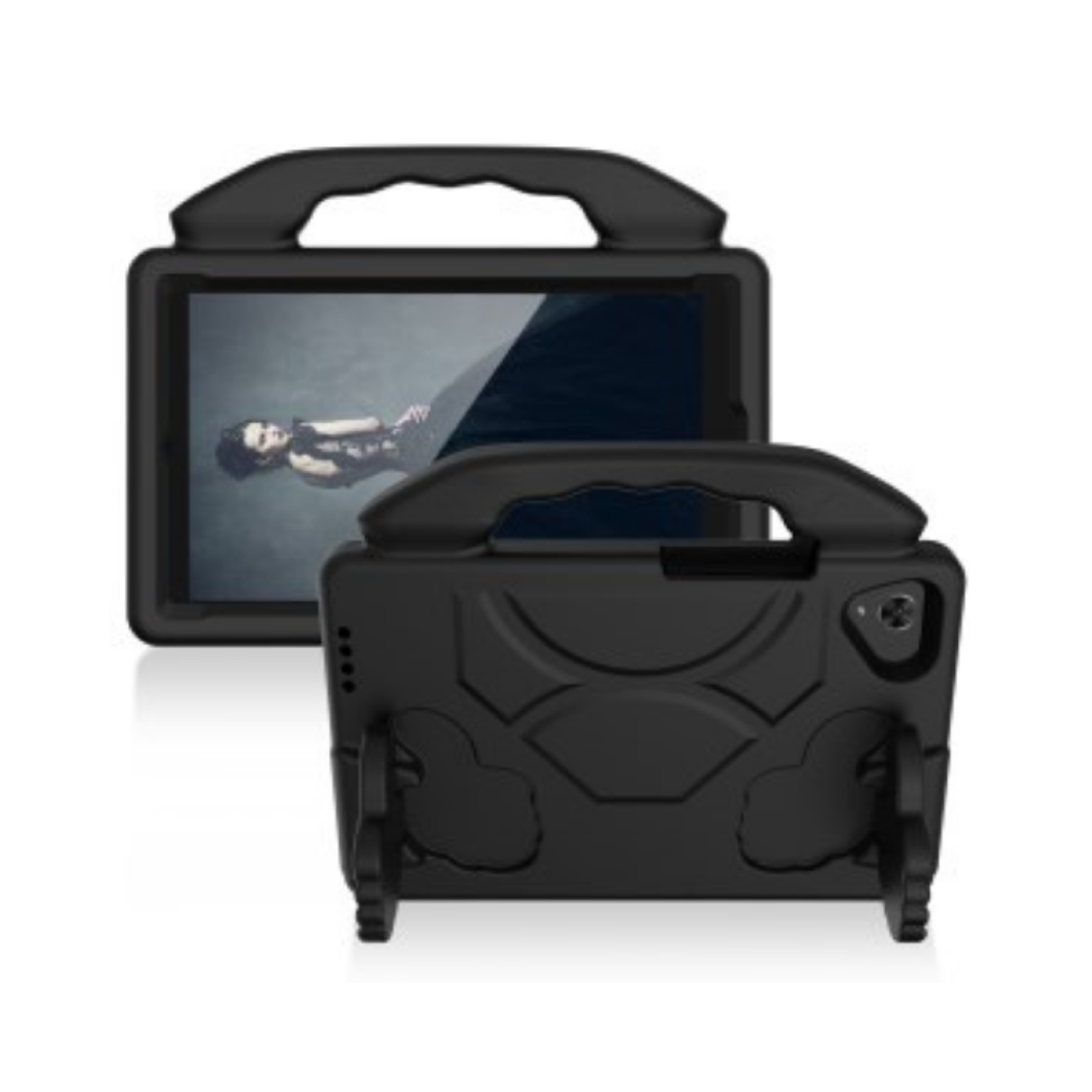 Carcasa Niños Anti-golpes Para Samsung Tab A7 Lite 8.7 T220 Negro-4