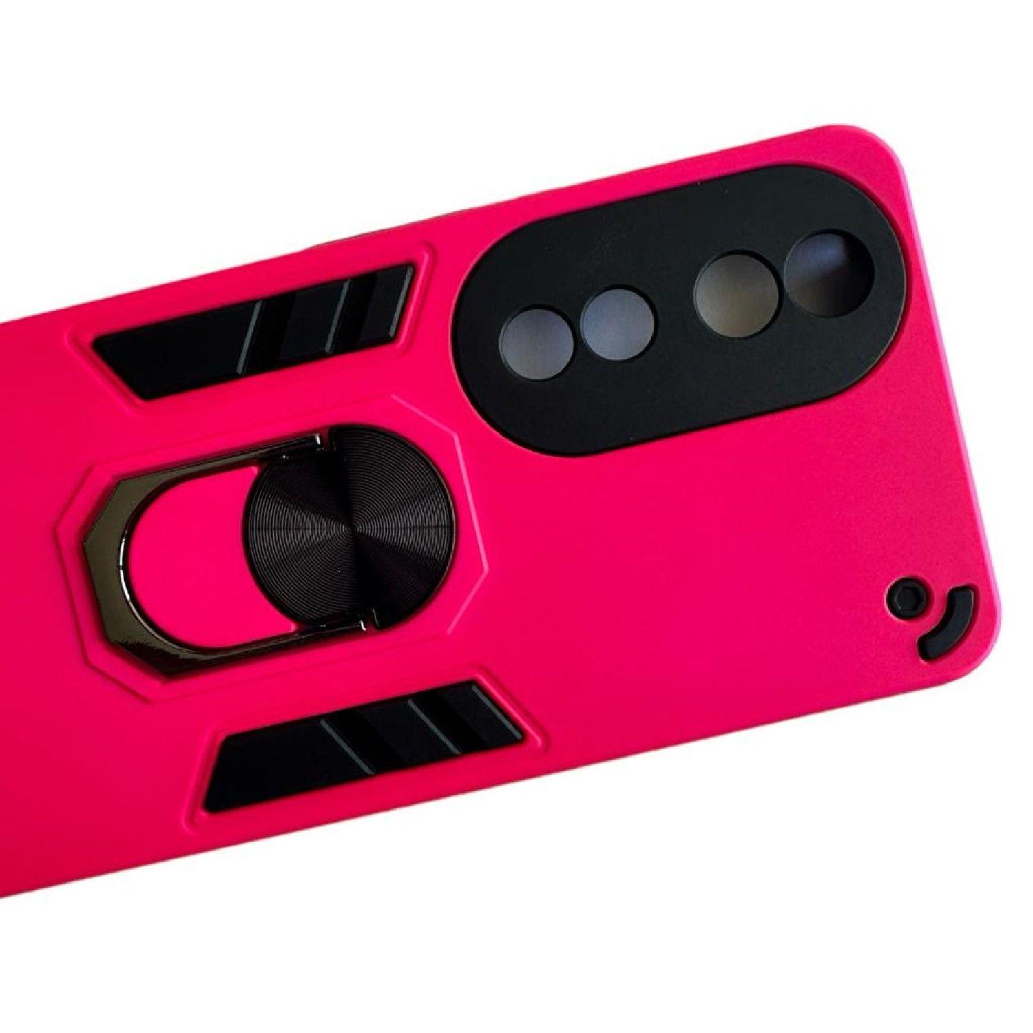 Carcasa Para Honor 90 5g Anti Golpes Anillo Fucsia-1