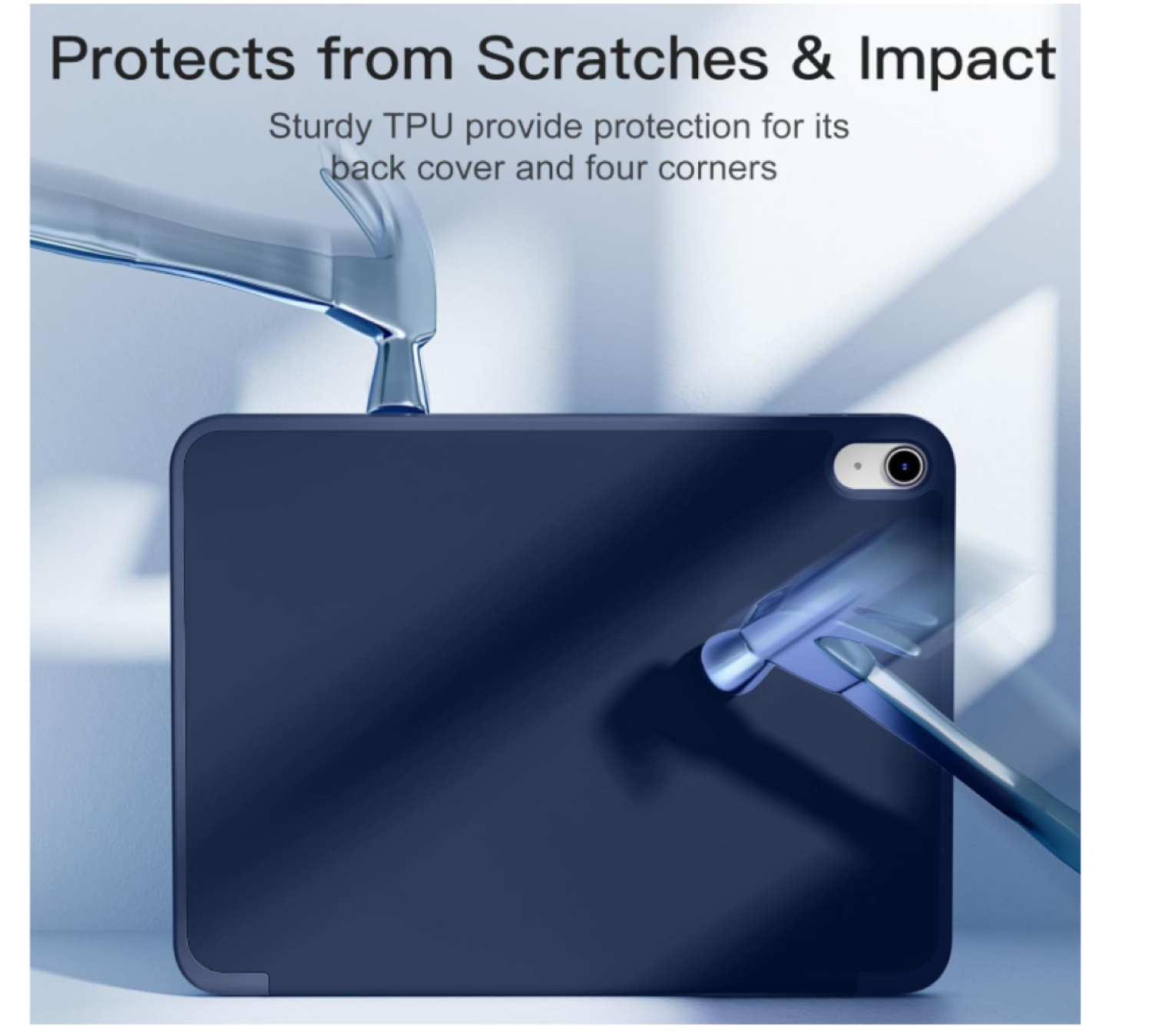 Carcasa Smart Cover Ranura Para iPad A16 11th 2025 Azul-2