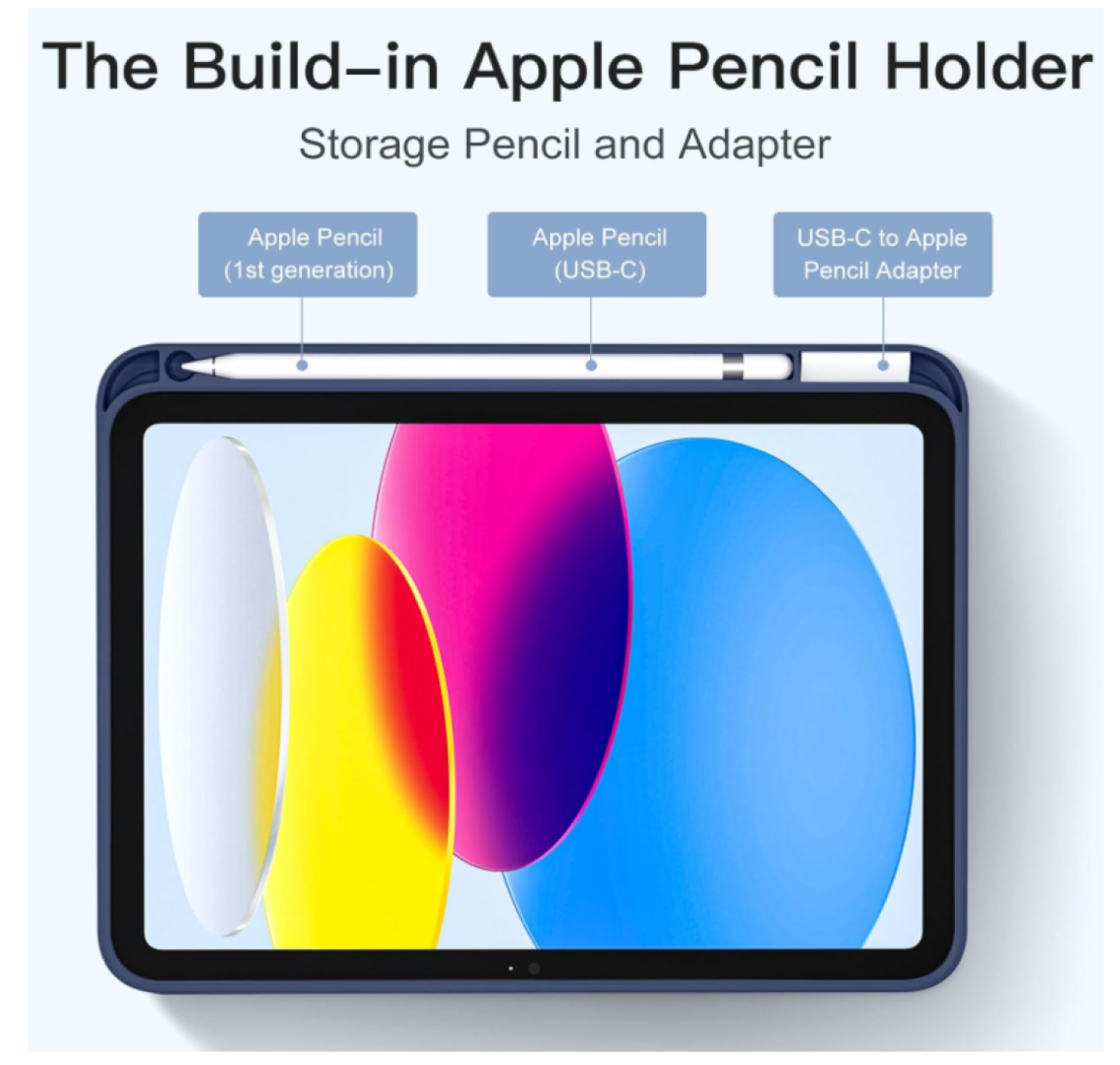 Carcasa Smart Cover Ranura Para iPad A16 11th 2025 Azul-4