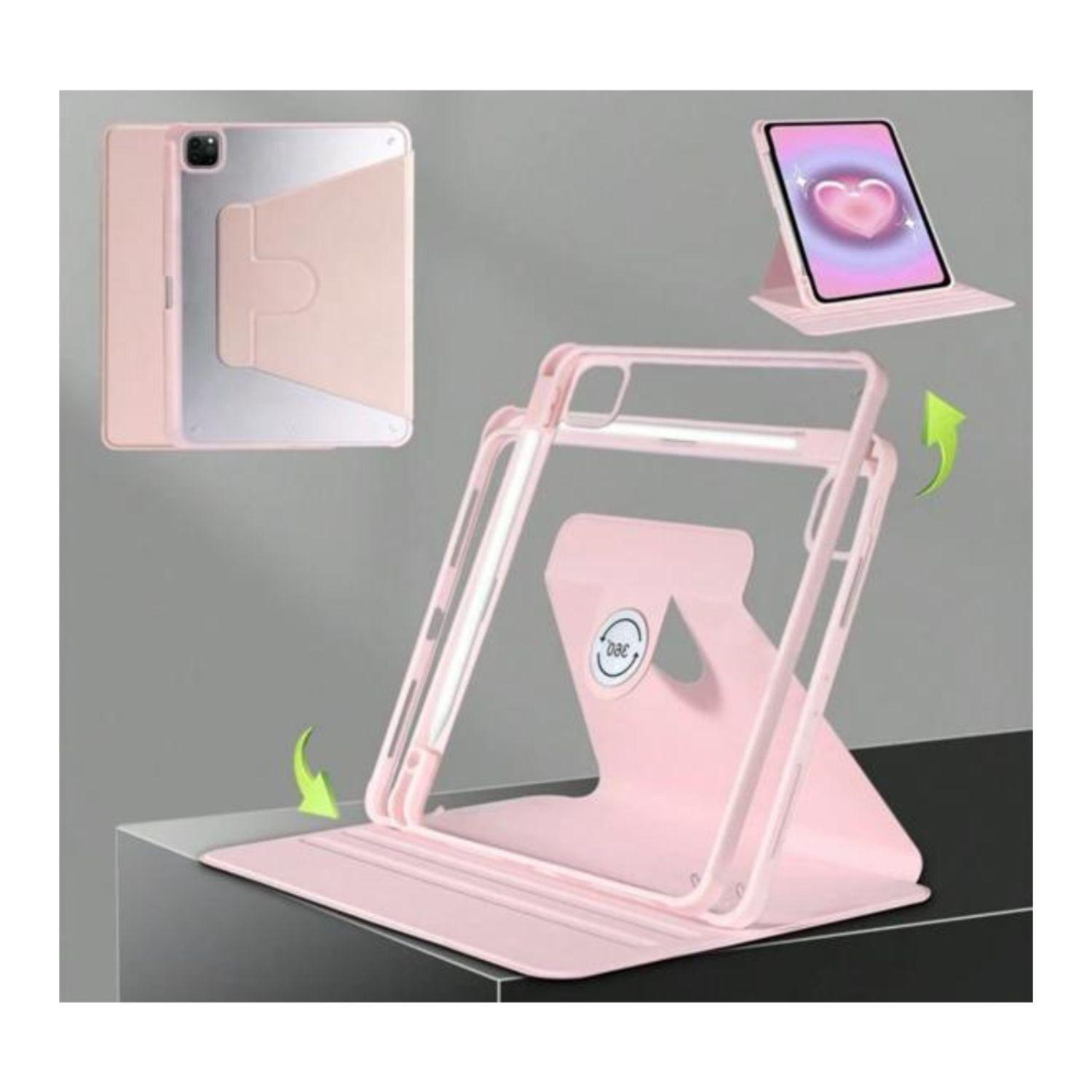 Carcasa Smart Cover Clear 360 Para iPad Pro 12.9 2020-24 Rosado-3