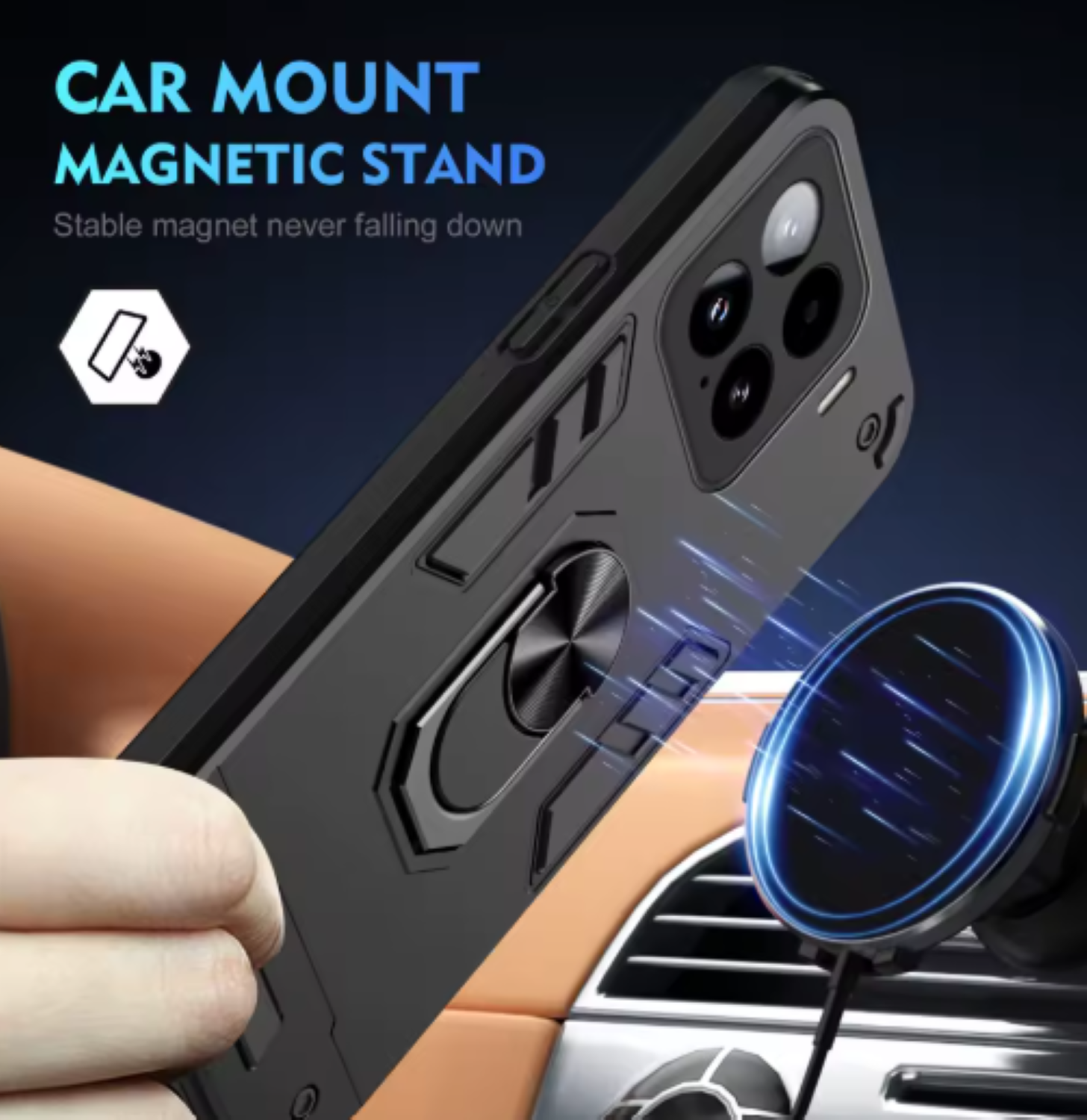 Carcasa Comaptible Con Xiaomi 17T 5g Anti Golpes Anillo Negro-4