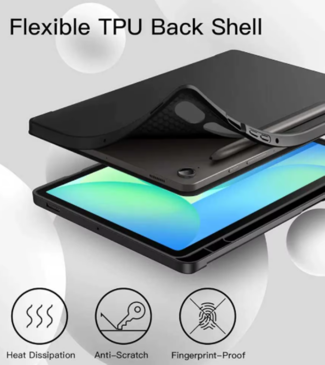 Funda Con Ranura Smartcover Para Samsung A9 8.7 2025 Negro-2