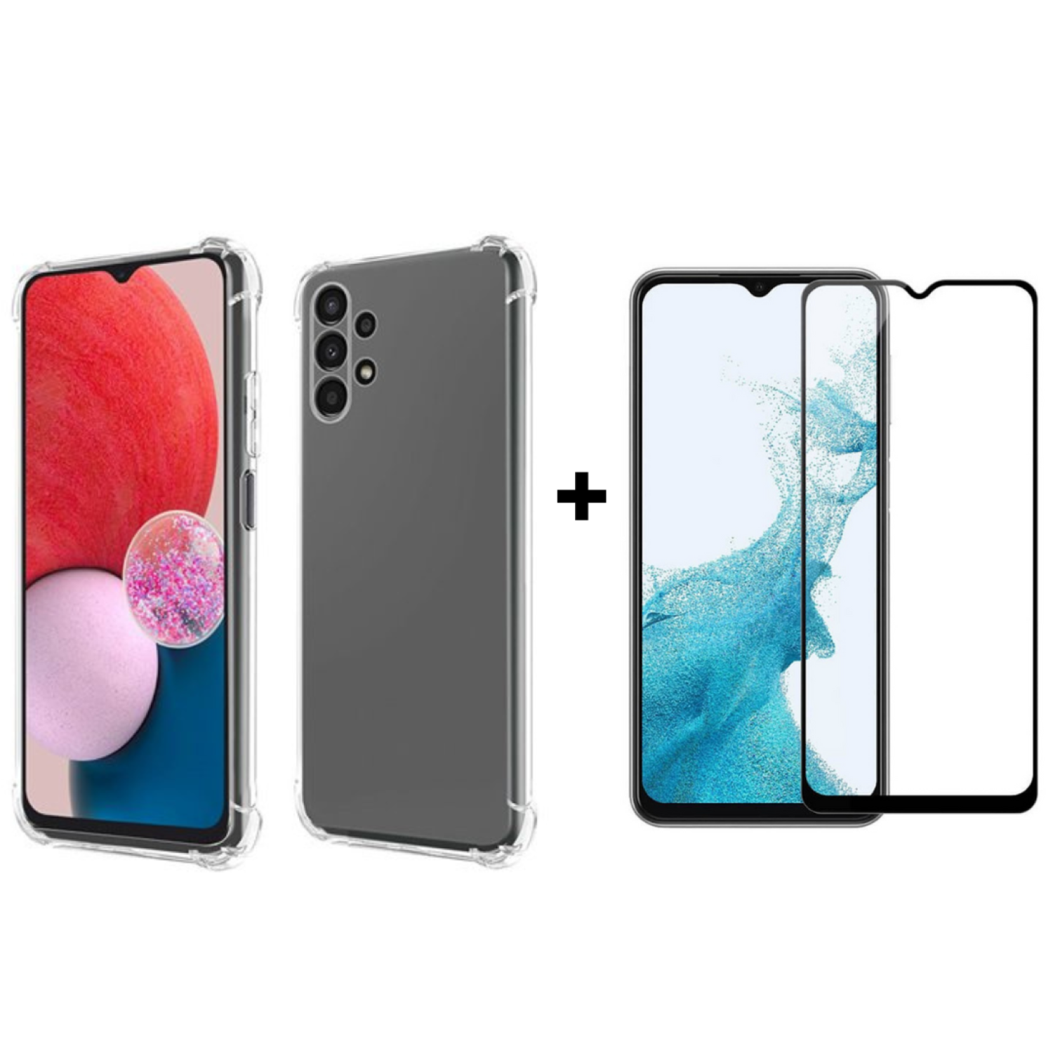 Carcasa Para Samsung A13 4g Transparente Reforzada + Lámina-2