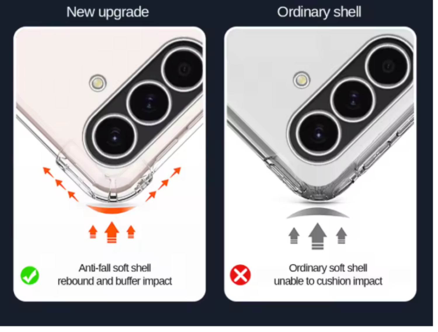 Carcasa Para Samsung S25 Fe Transparente Reforzada-3