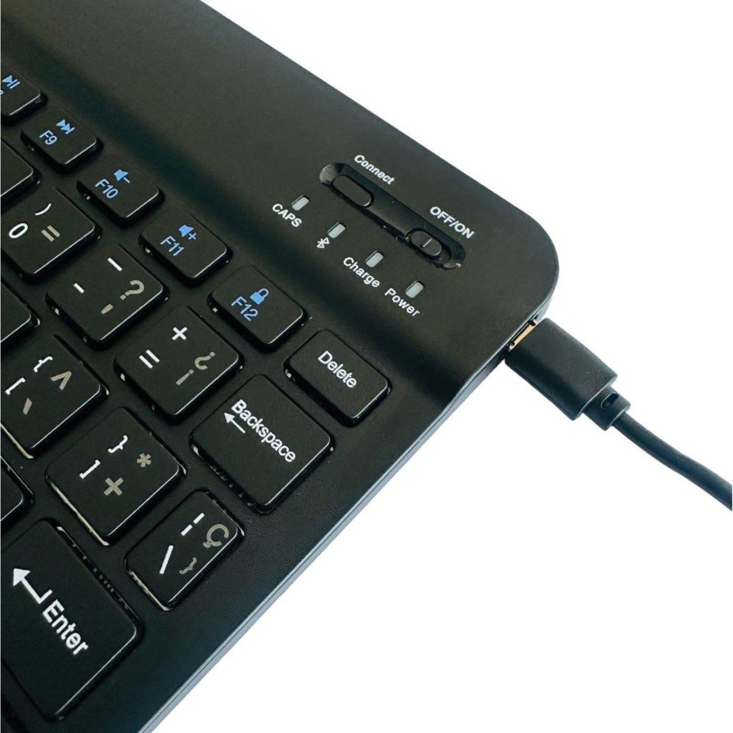 Funda Con Teclado Negro Para Samsung S10 Lite Español-5