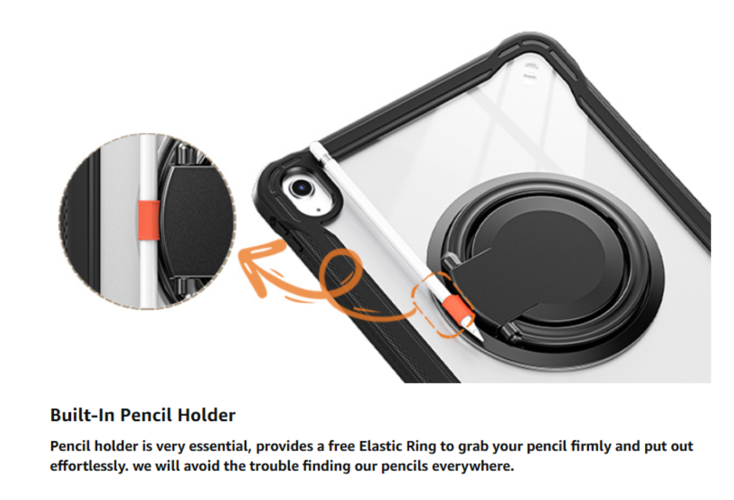 Carcasa Anillo Con Soporte Compatible Con iPad A16 11th Gene Trans-2