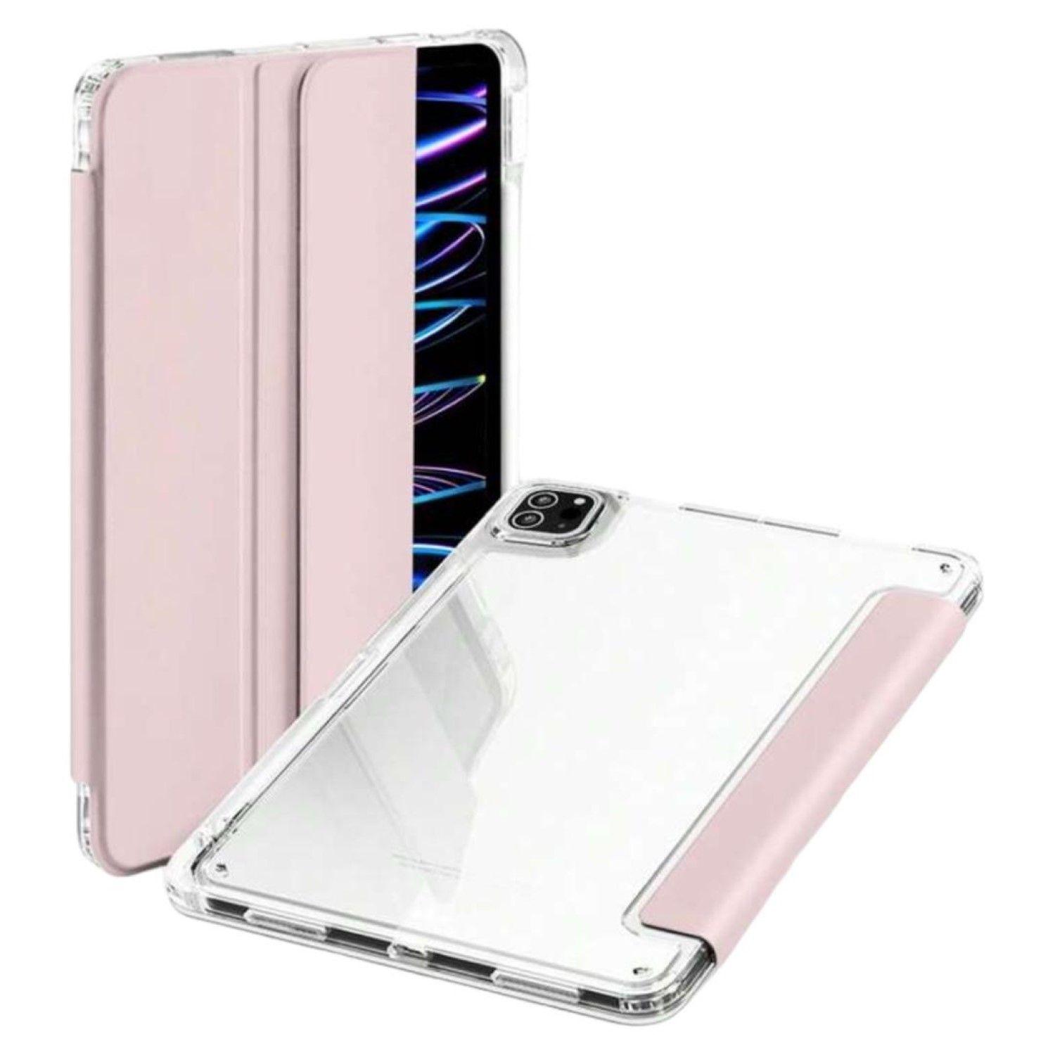 Carcasa Smart Cover Clear Para iPad Air 6 11 M2 2024 Rosado-3