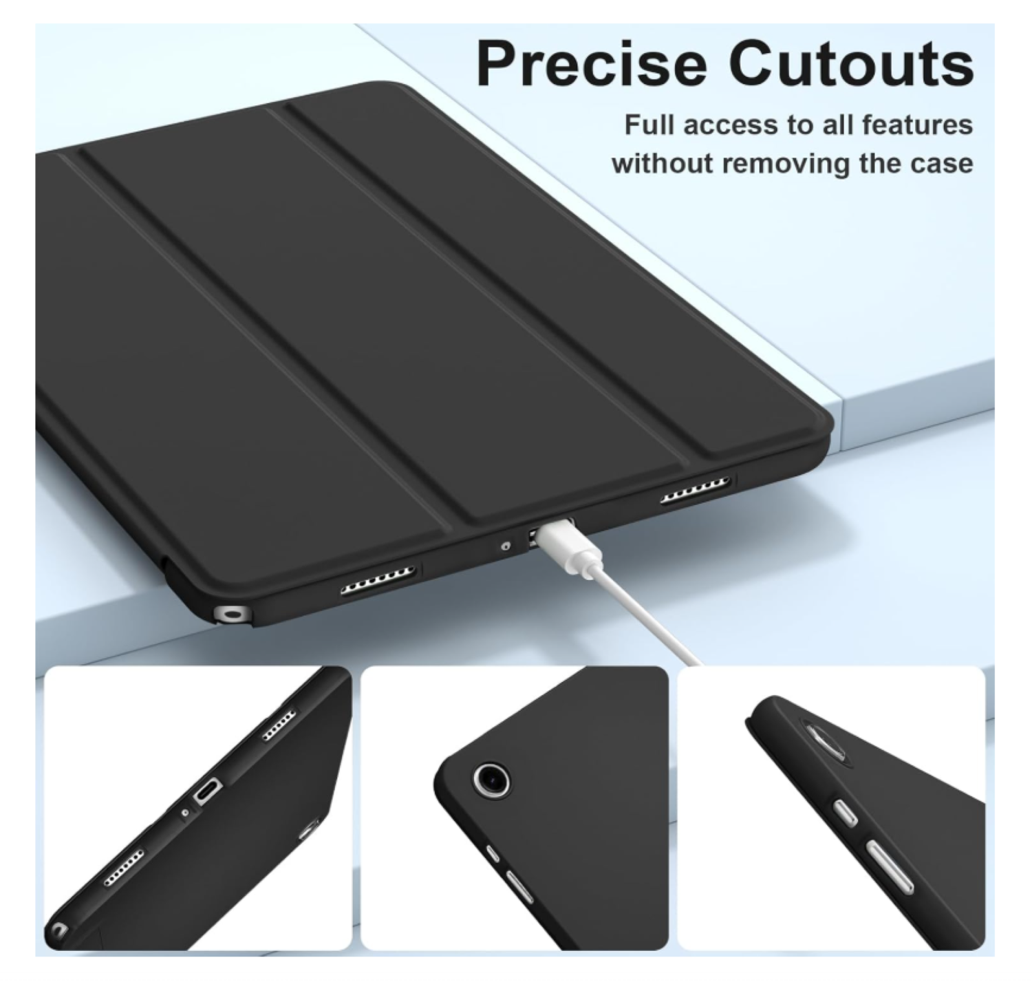 Funda Carcasa Smart Cover Para Tablet Samsung A11+ Plus 2025-2