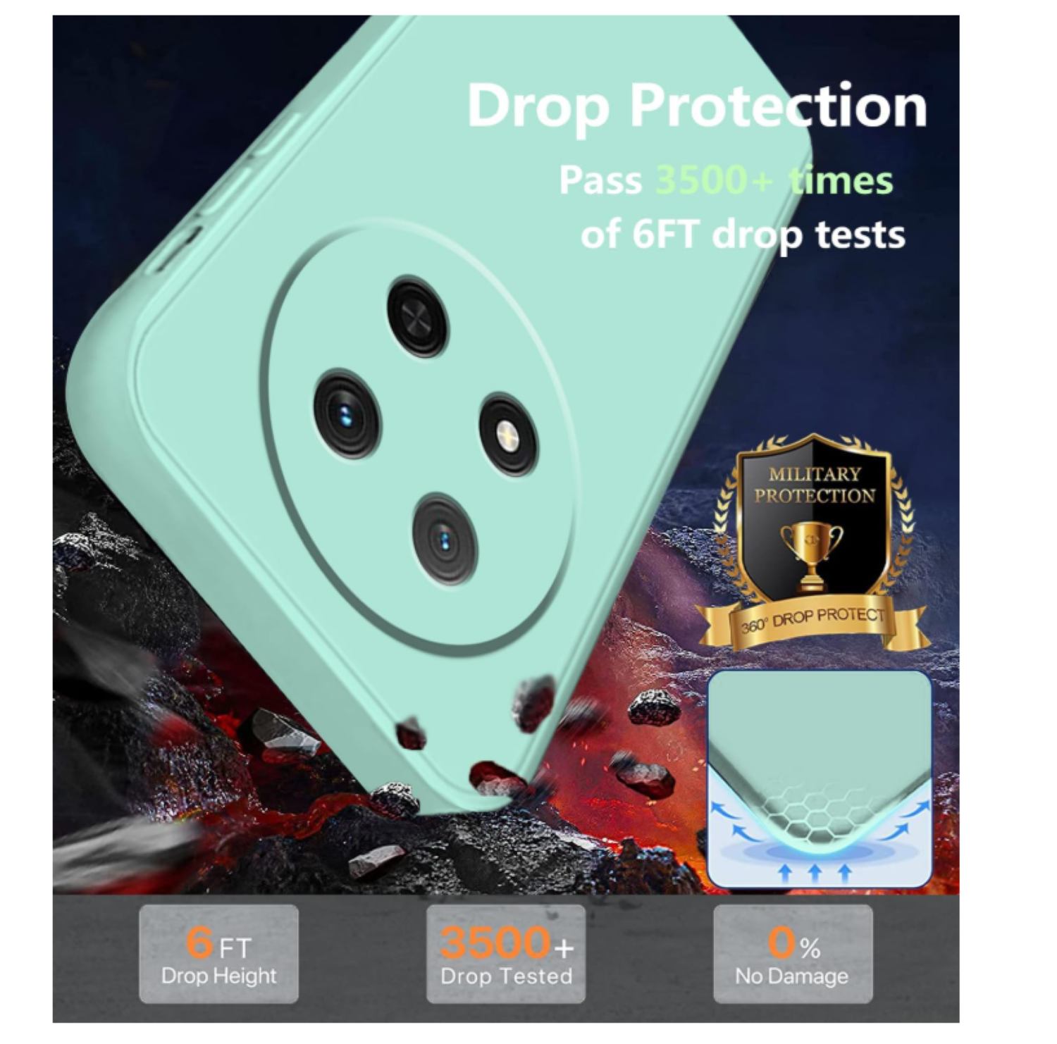 Carcasa Funda Para Honor Magic8 Lite Silicona Turquesa-2