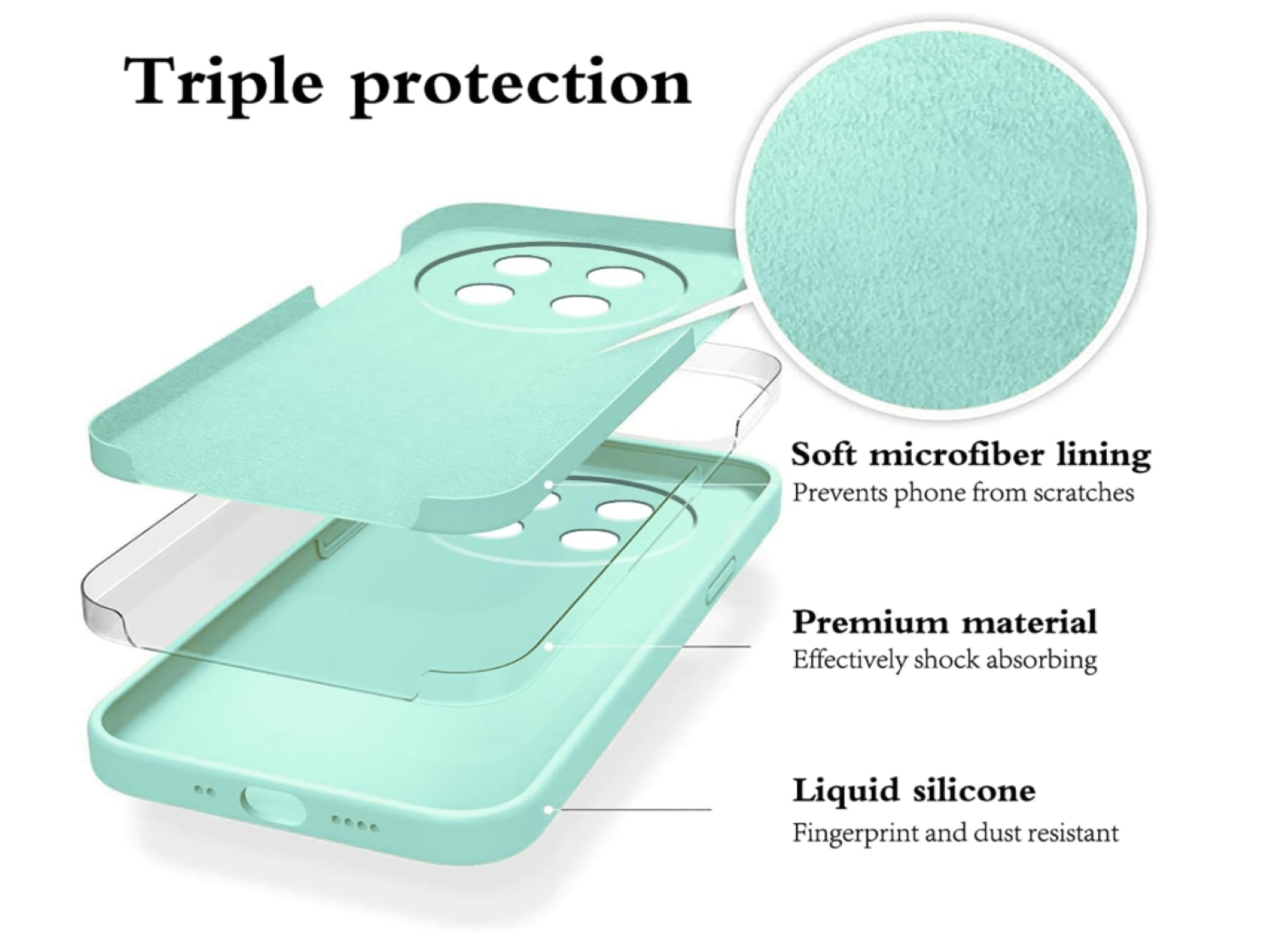 Carcasa Funda Para Honor Magic8 Lite Silicona Turquesa-6