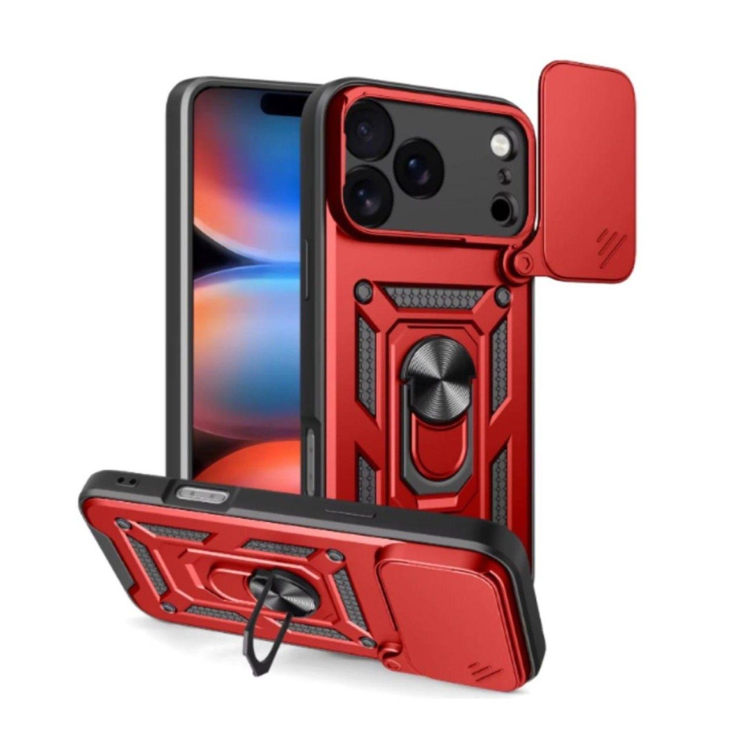 Carcasa Para iPhone 17 Anti Golpes Anillo Rojo-5