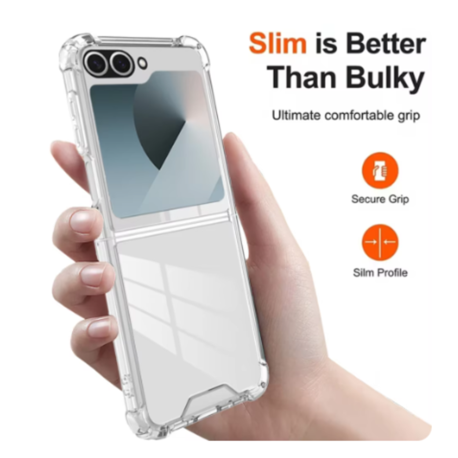 Carcasa Para Samsung Z Flip 7 Fe Transparente Reforzada-3