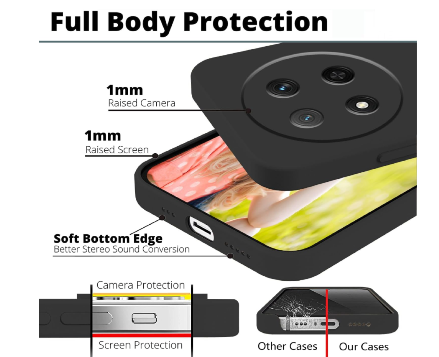 Carcasa Funda Para Honor Magic7 Lite Silicona Negro-4