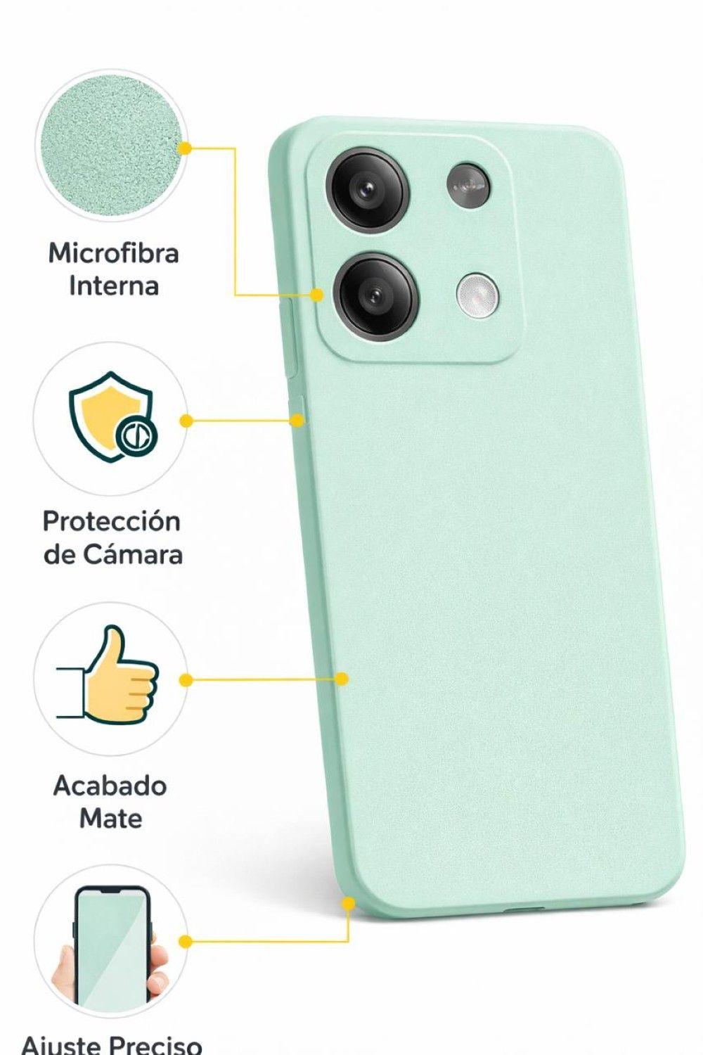 Carcasa Funda Para Xiaomi 15c 5g Silicona Color Turquesa-3