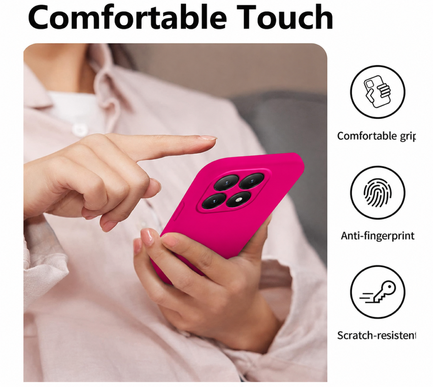 Carcasa Funda Compatible Con Xiaomi 17T Pro 5g Silicona Fucsia-3