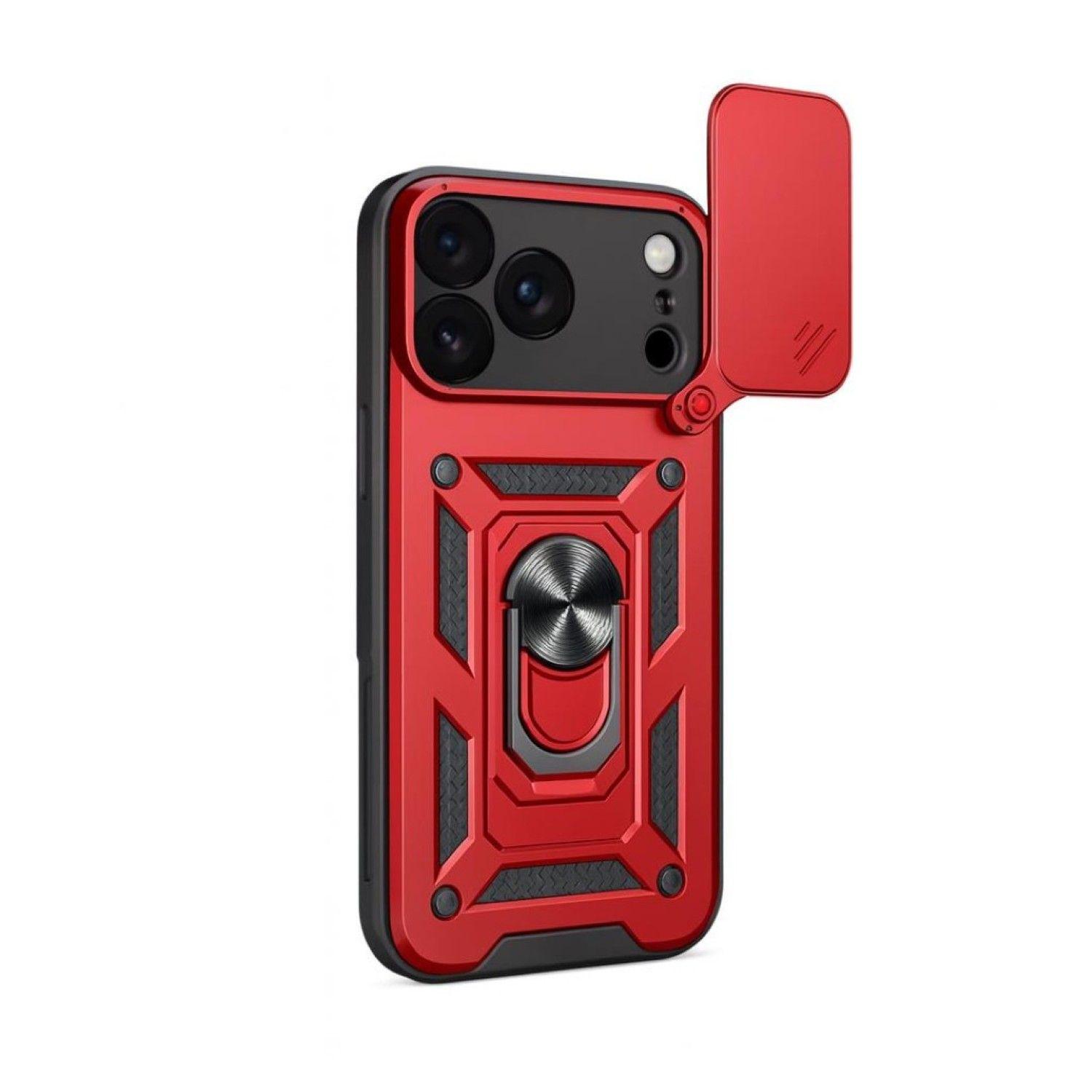 Carcasa Para iPhone 17 Anti Golpes Anillo Rojo + Mica-6
