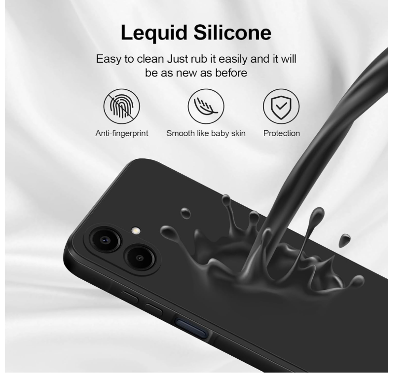 Carcasa Funda Para Samsung A06 5g Silicona Negro-3