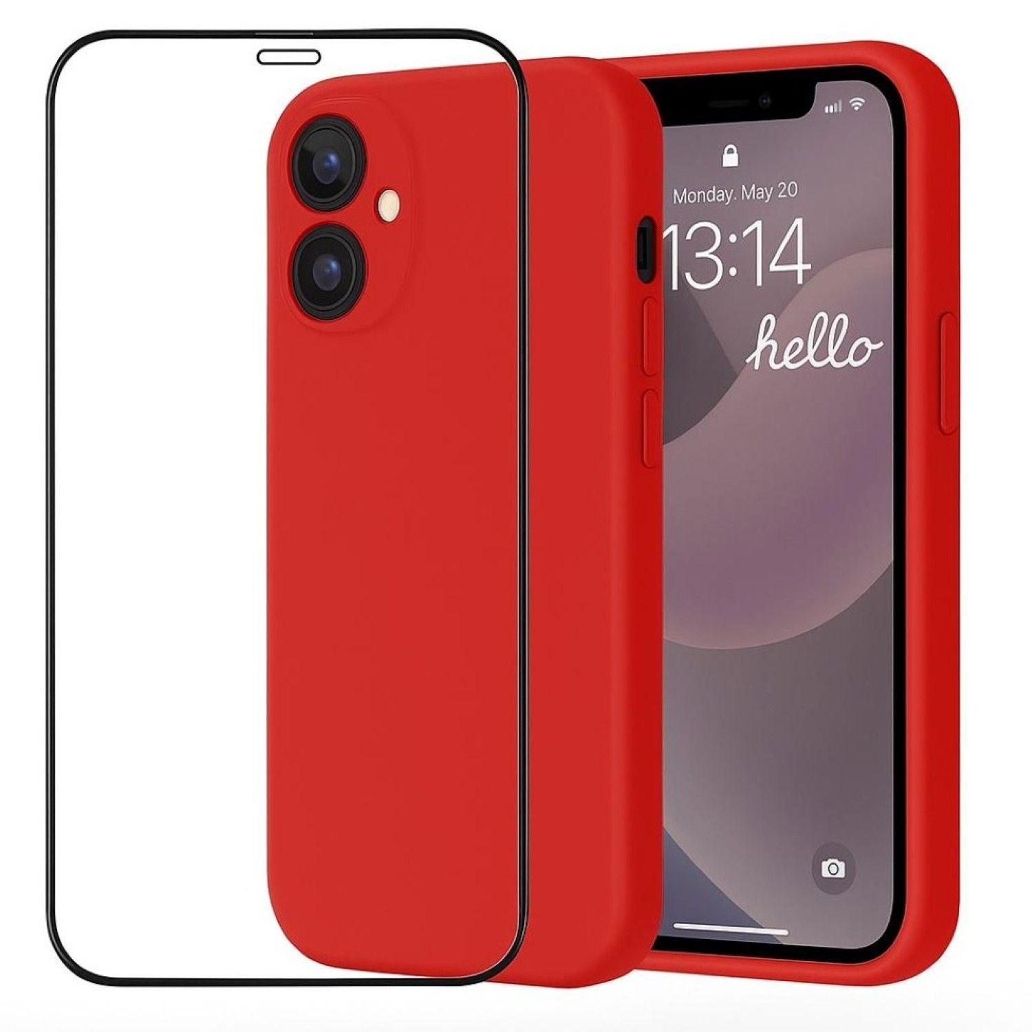 Carcasa Funda Para iPhone 17 Air Silicona Rojo + Mica-1
