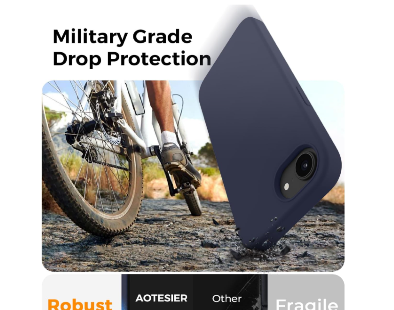 Carcasa Funda Para iPhone 16e/ 17e Silicona Azul-2