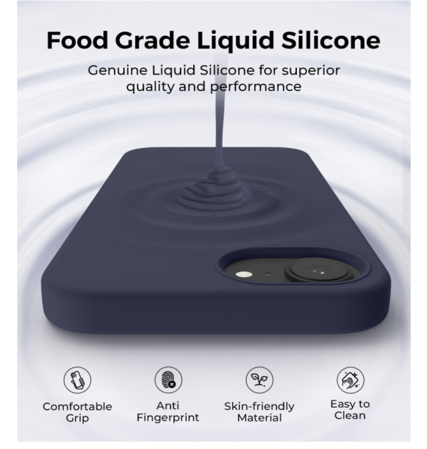 Carcasa Funda Para iPhone 16e/ 17e Silicona Azul-4