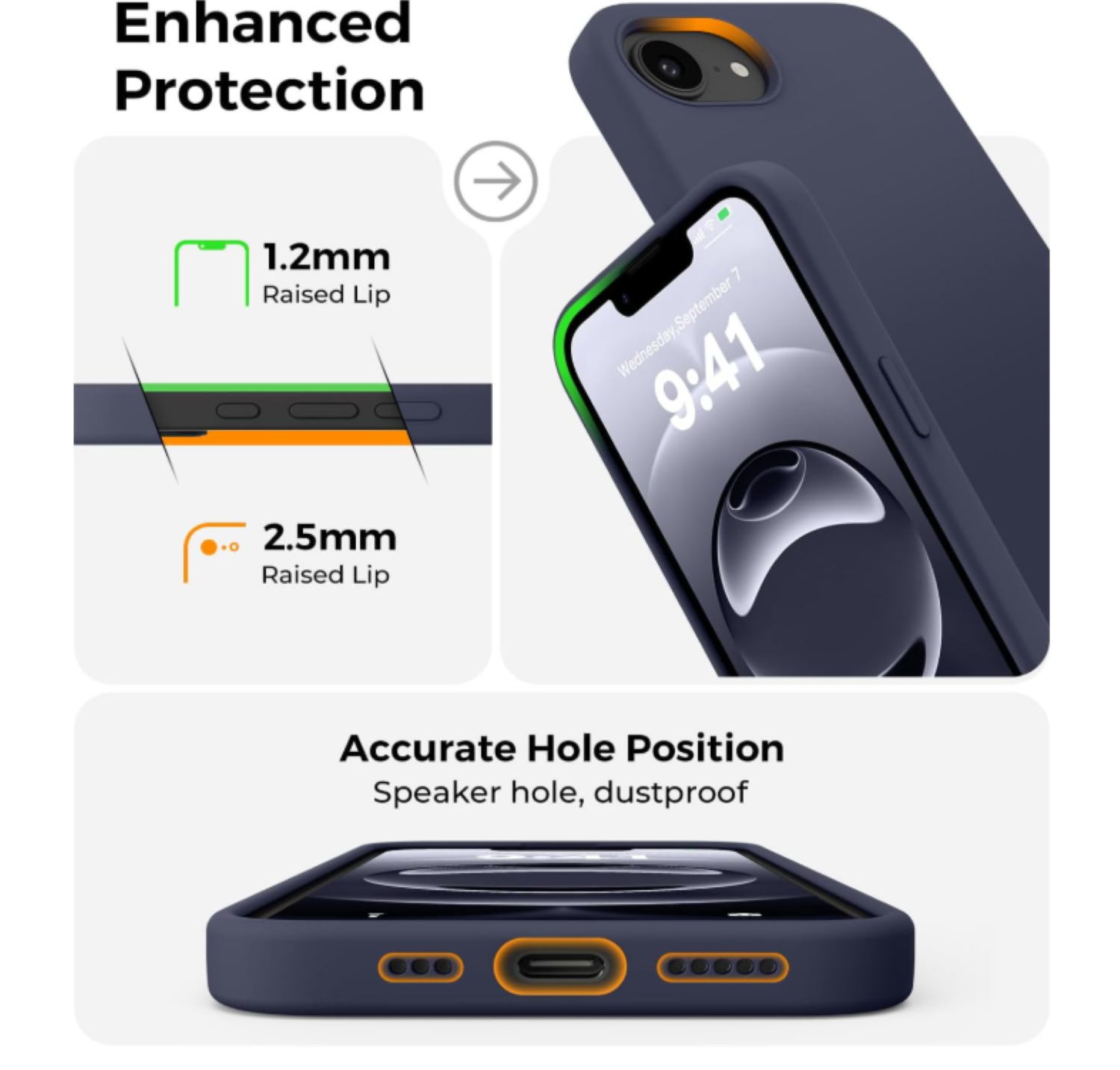 Carcasa Funda Para iPhone 16e/ 17e Silicona Azul-5