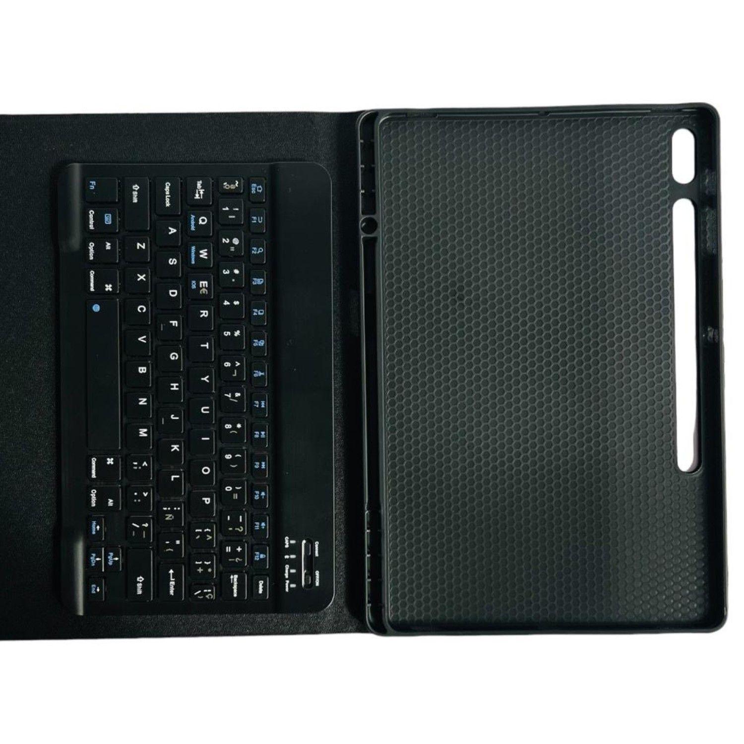 Funda Con Teclado Negro Para Samsung S9 Plus/S9 Fe+ 12.4" Español-5