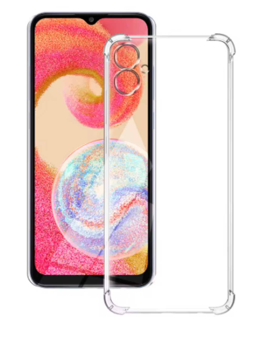 Carcasa Para Samsung A04 Normal Transparente Reforzada-4