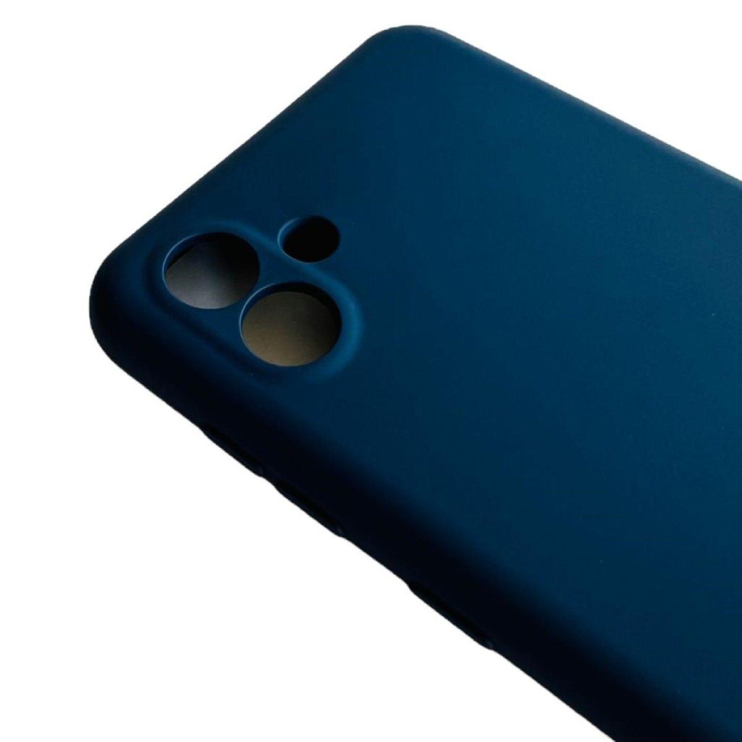 Carcasa Para Samsung A04 Normal Silicona Azul-2
