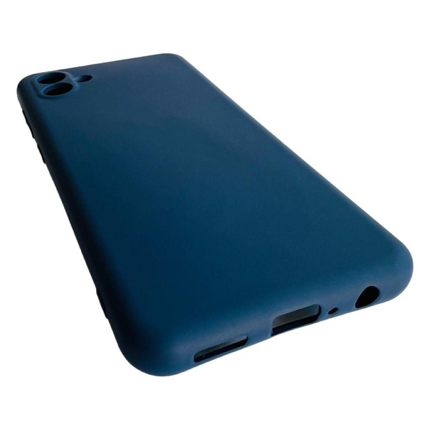 Carcasa Para Samsung A04 Normal Silicona Azul-3