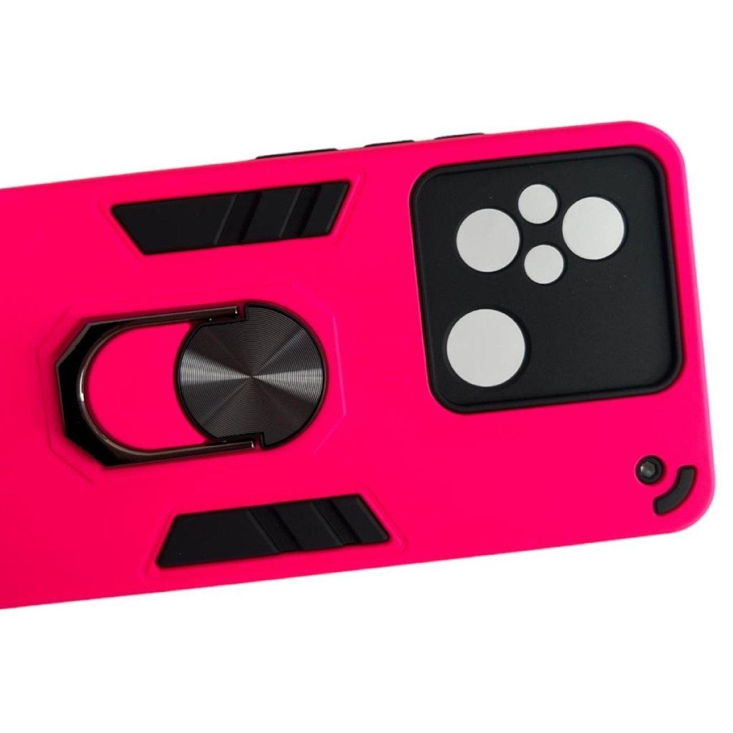 Carcasa Para Xiaomi Redmi 12c  Anti Golpes Anillo fucsia-3