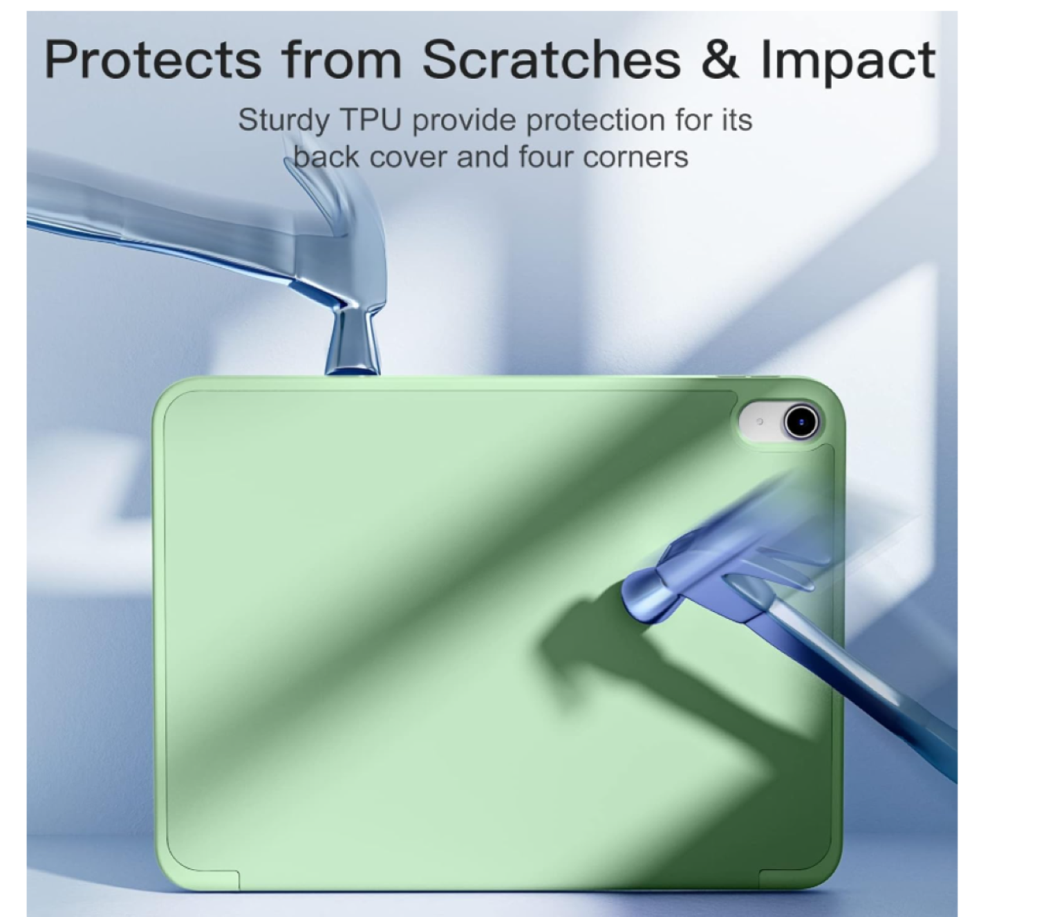 Carcasa Smart Cover Ranura Para iPad A16 11th Gene Verde-3