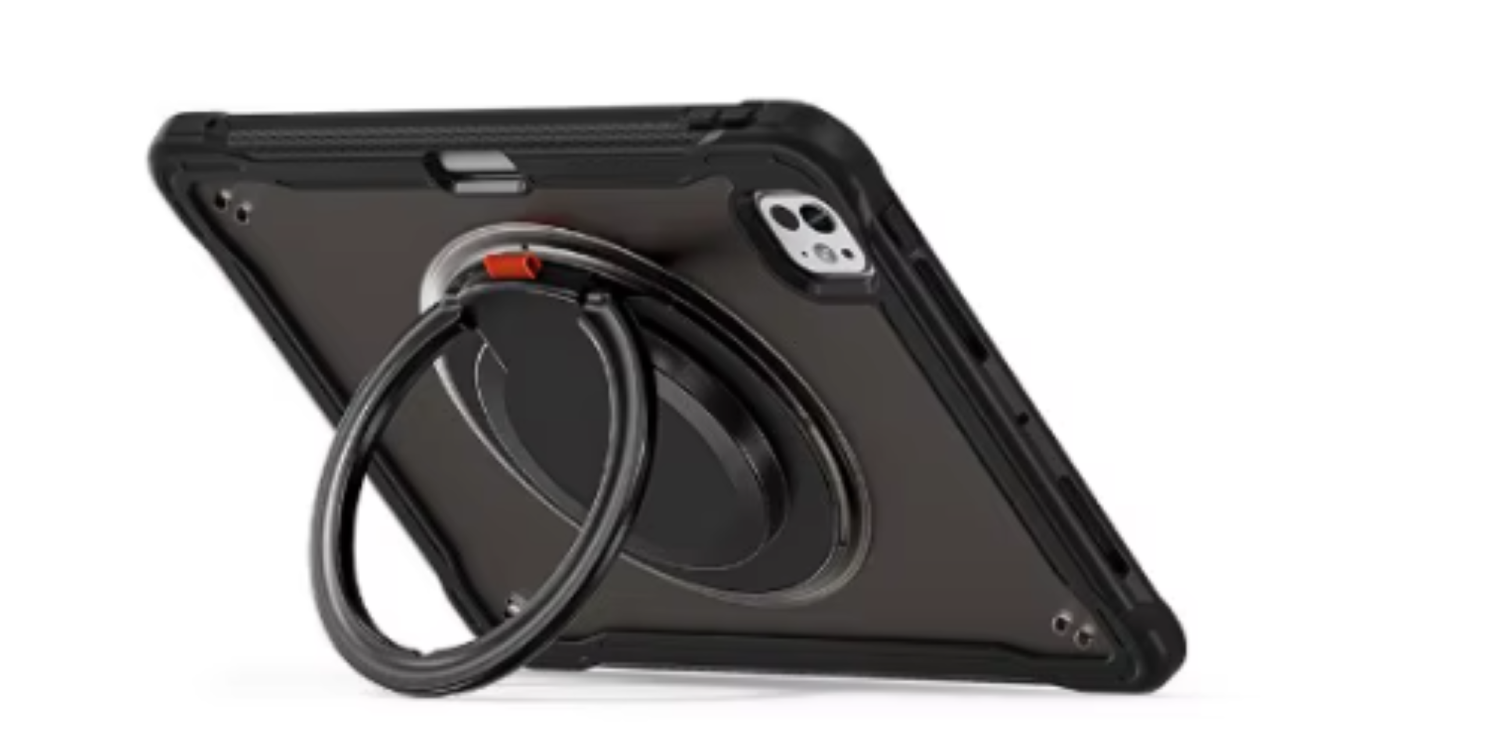 Carcasa Anillo Con Soporte Para iPad A16 11th Gene Negro-2