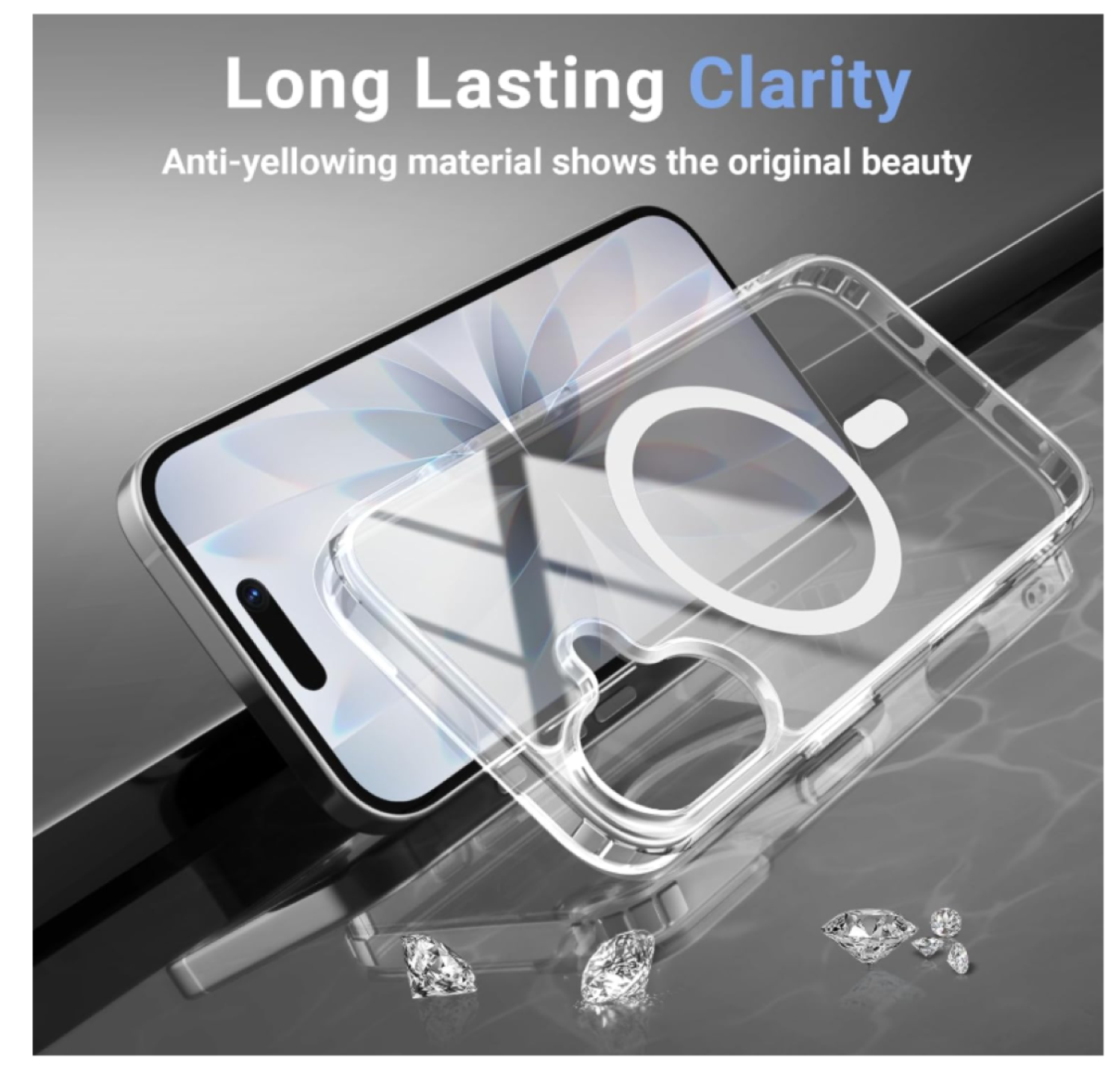 Carcasa Para iPhone 17 Transparente MagSafe + Mica-3