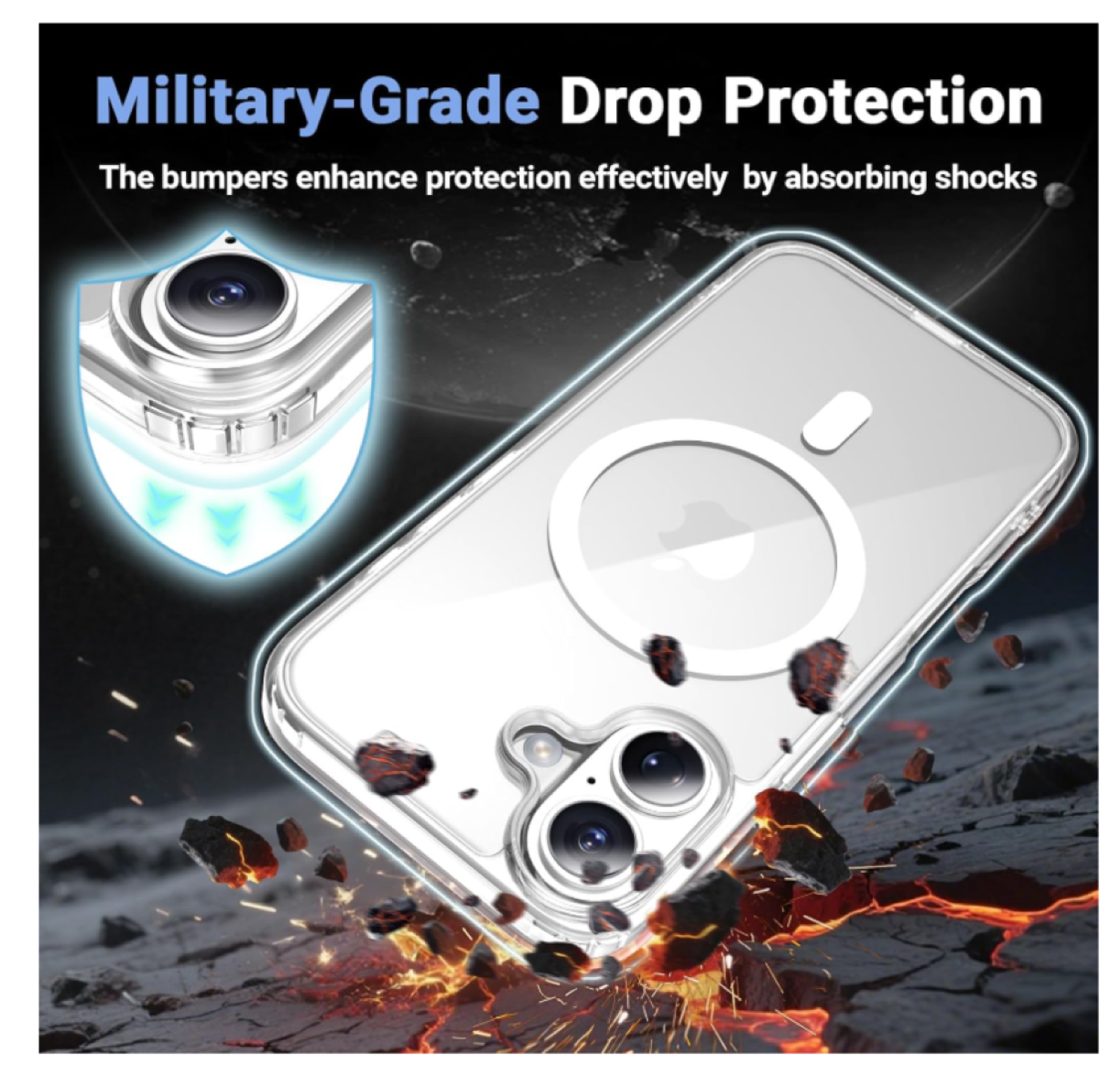 Carcasa Para iPhone 17 Transparente MagSafe + Mica-5