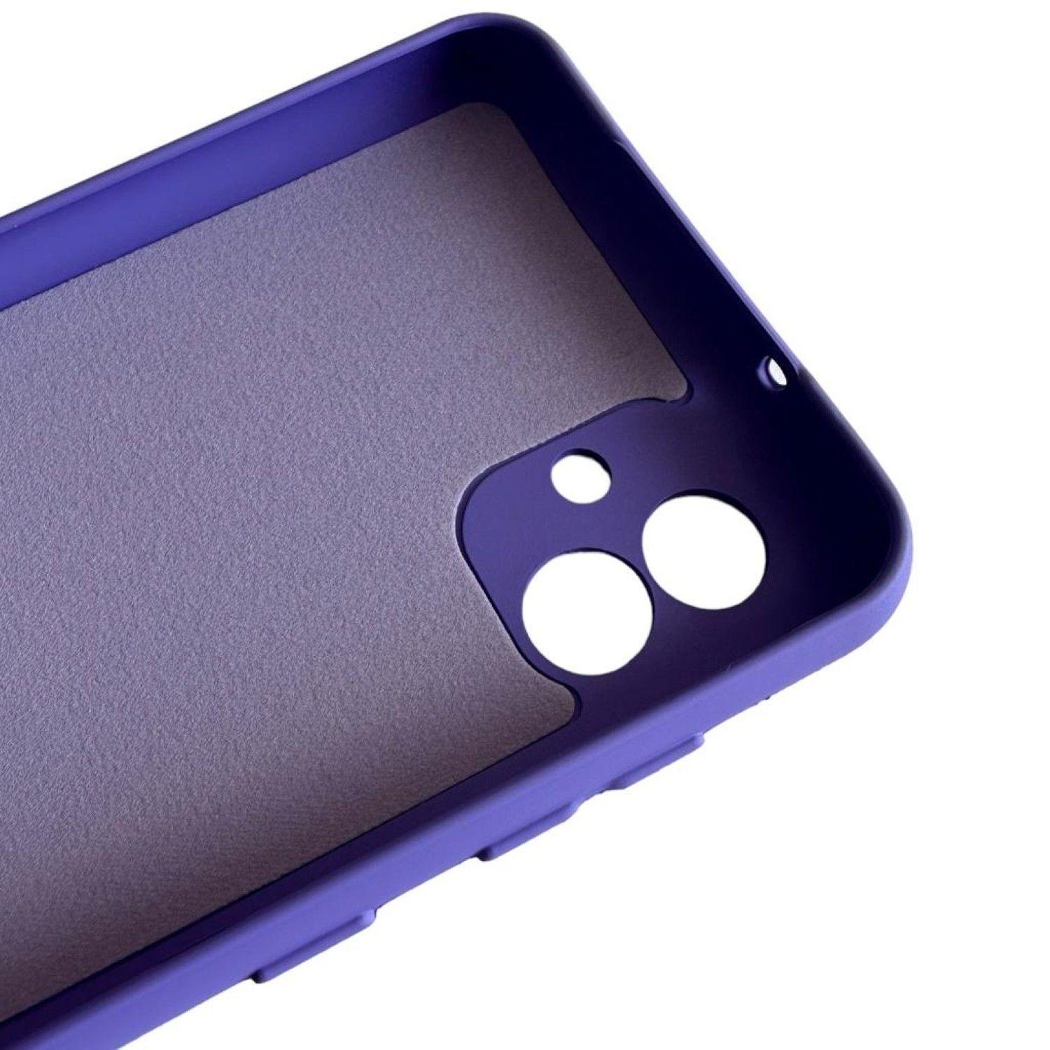 Carcasa Para Samsung A04 Normal Silicona Morado-2