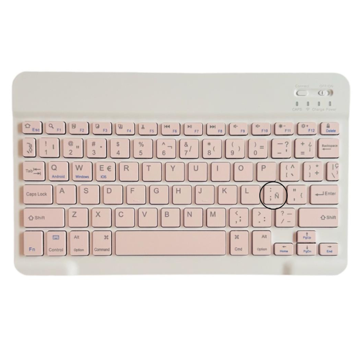 Funda Con Teclado Rosado Para iPad Air 11 M4 2026 Español-1