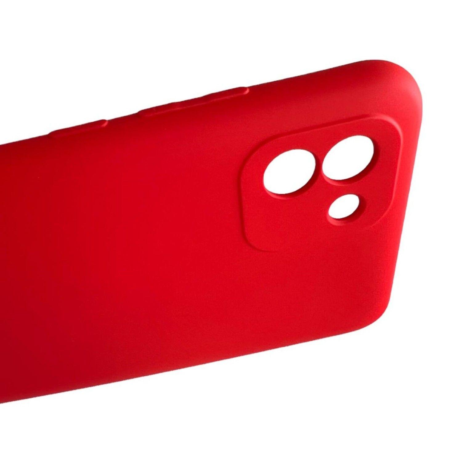 Carcasa Para Samsung A03 Normal Silicona Rojo-2