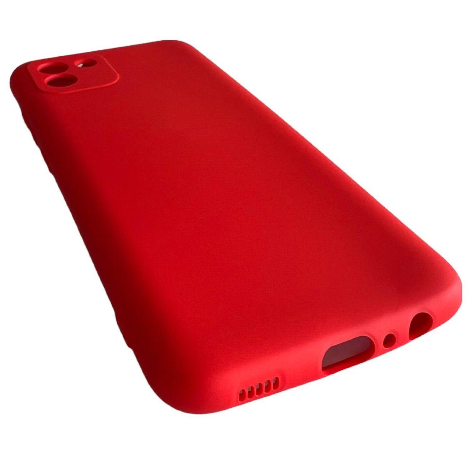 Carcasa Para Samsung A03 Normal Silicona Rojo-3