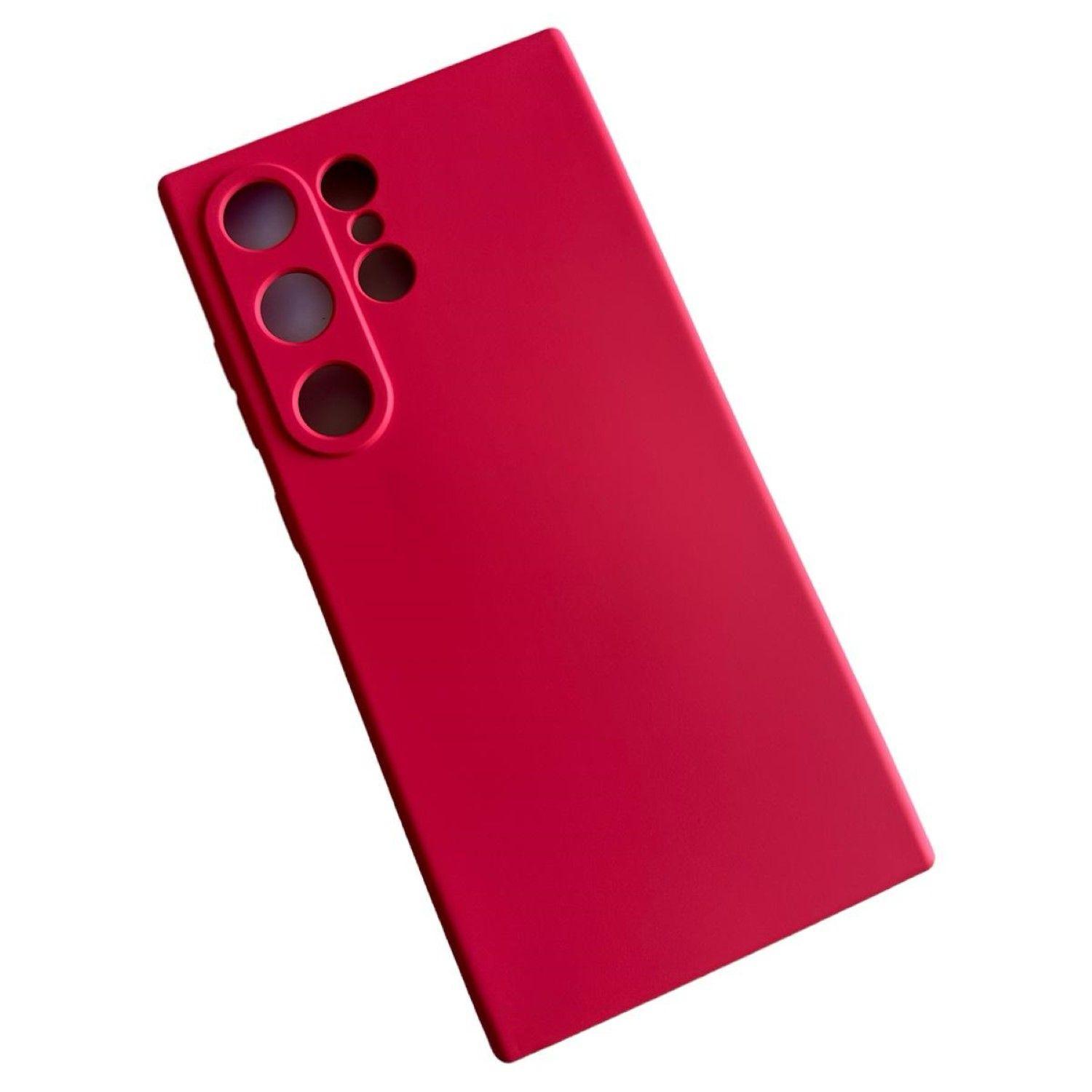 Carcasa Funda Para Samsung S24 Ultra Silicona Fucsia-0